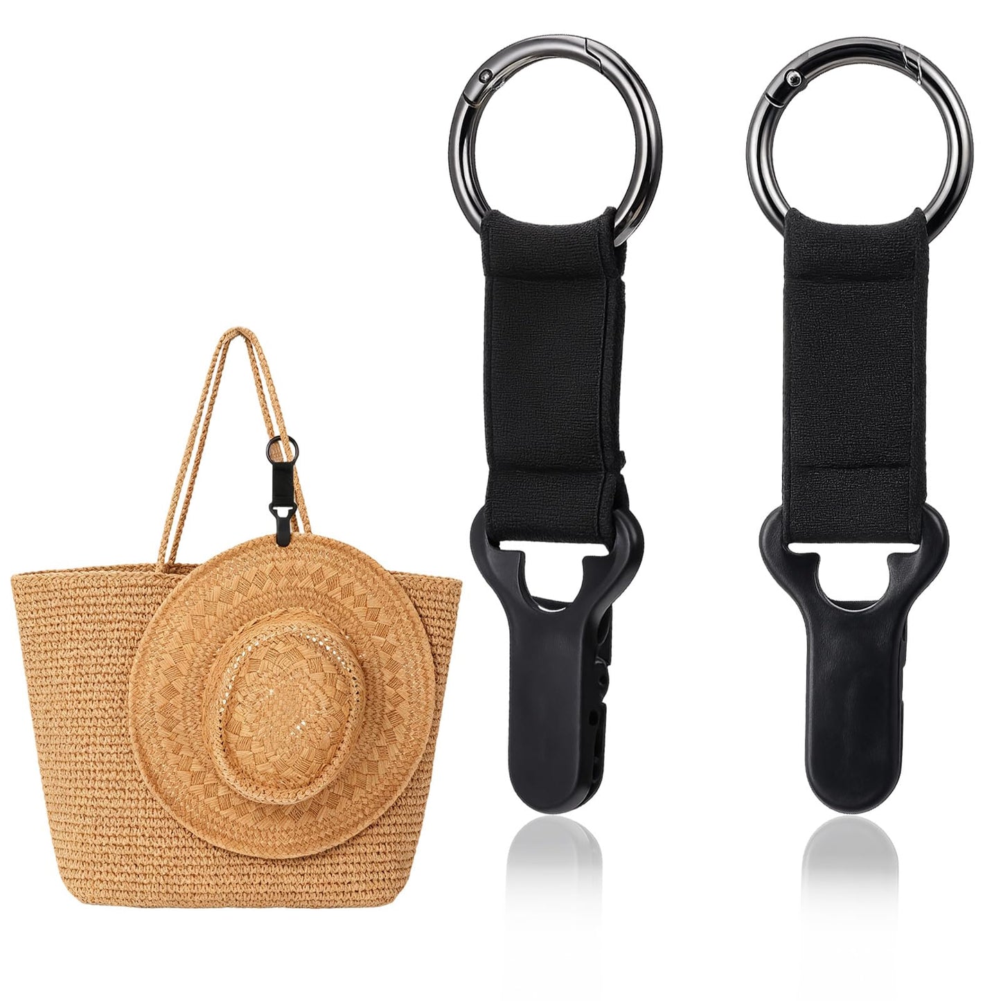 2Pcs Hat Clip for Travel on Bag, Hands-Free Quick Access & Removal Hat Clip