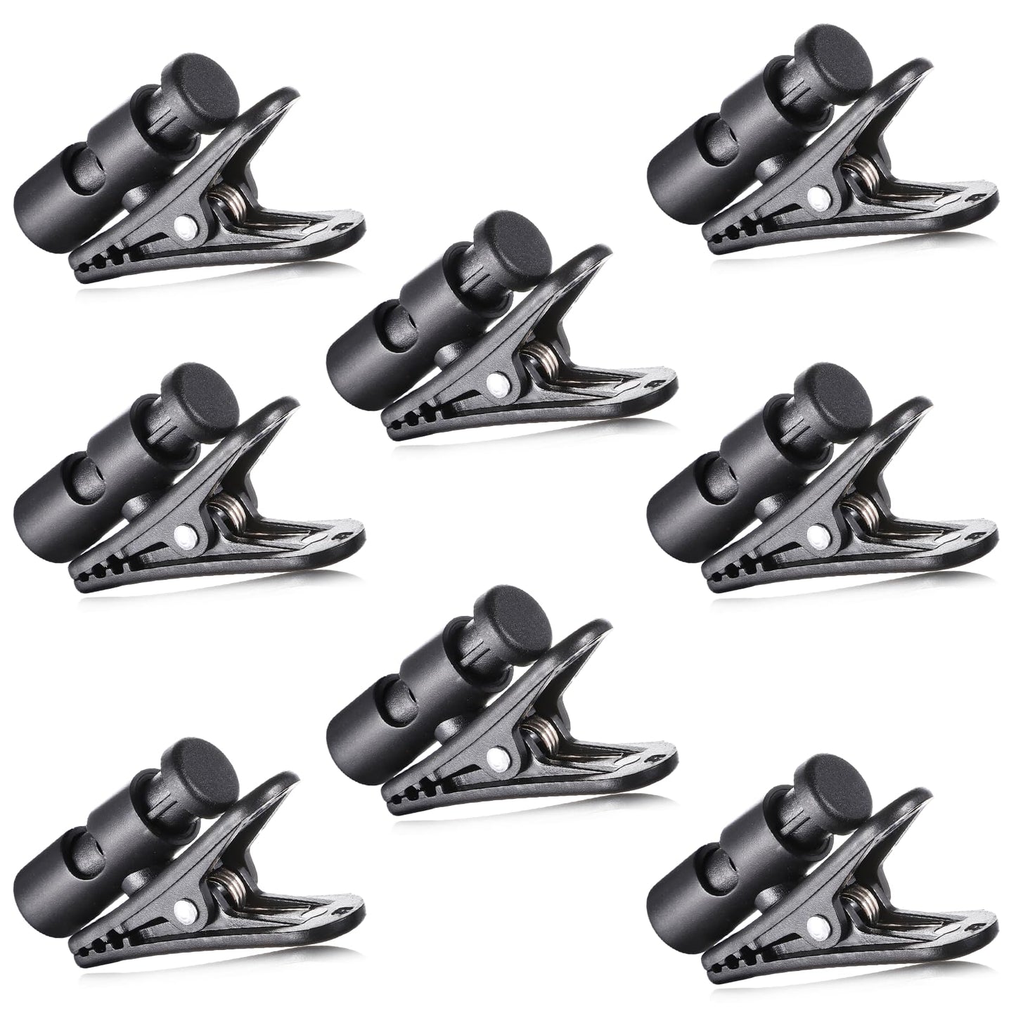 Tucnoeu 8Pcs Headphone Clips Headset Cable Clips for Earphone Wire,Fixed Cable on The Clothes,Black Clips for Most Headset Wire Fixing 2-4mm Headphone Wire