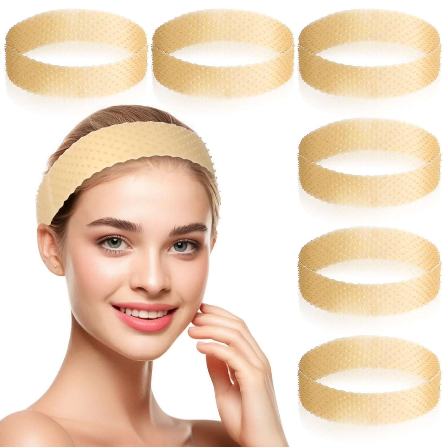 6pcs Head Band Wig, Adjustable Wig Bands No Slip, Silicone Headband for Wigs for Women Men Keeping Wigs