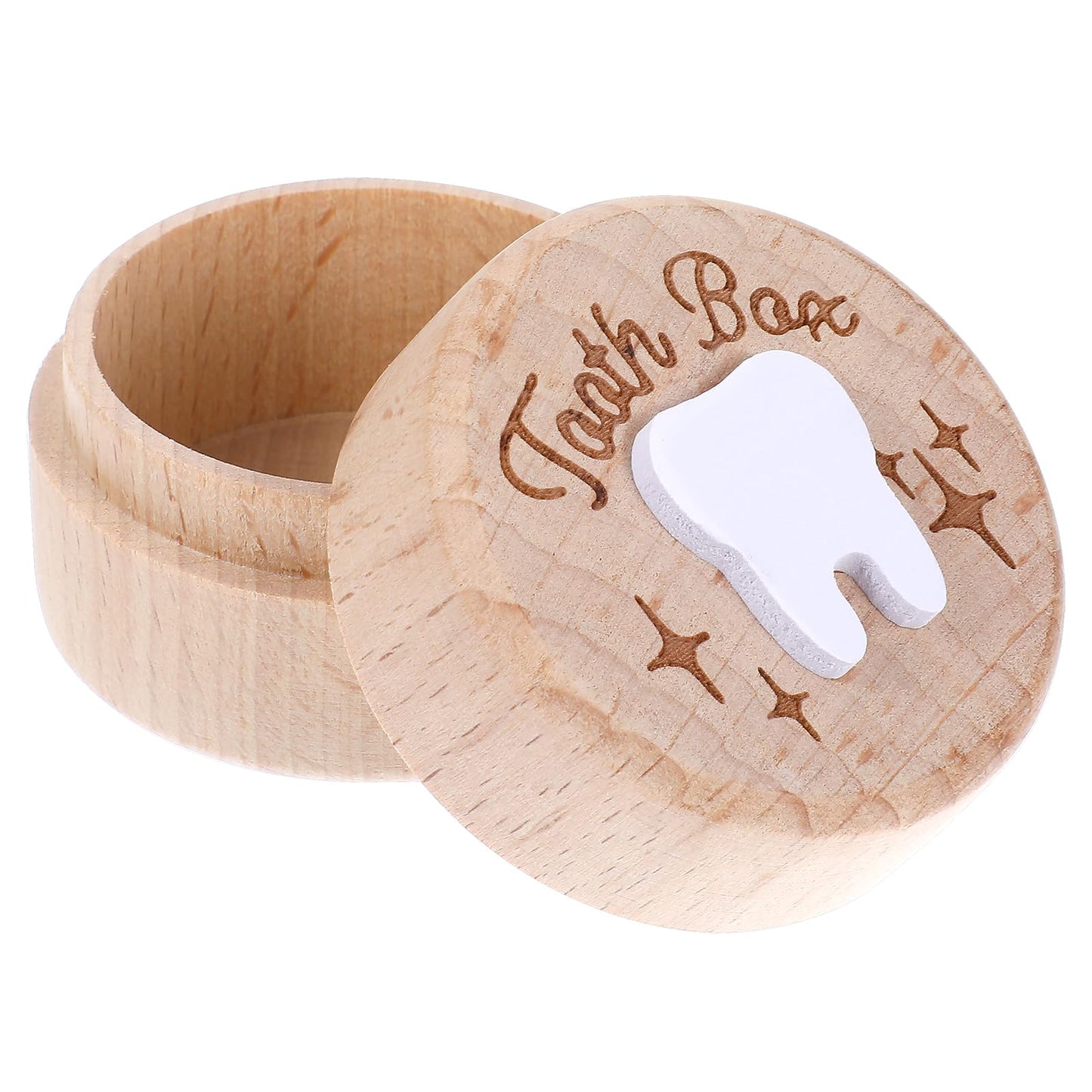 Tucnoeu Wooden Tooth Fairy Box 3D Carved Dropped Tooth Keepsake Storage Box For Boys and Girls,Cute Tooth Boxes For Lost Teeth for Kids,Dropped Tooth Keepsake Boxes