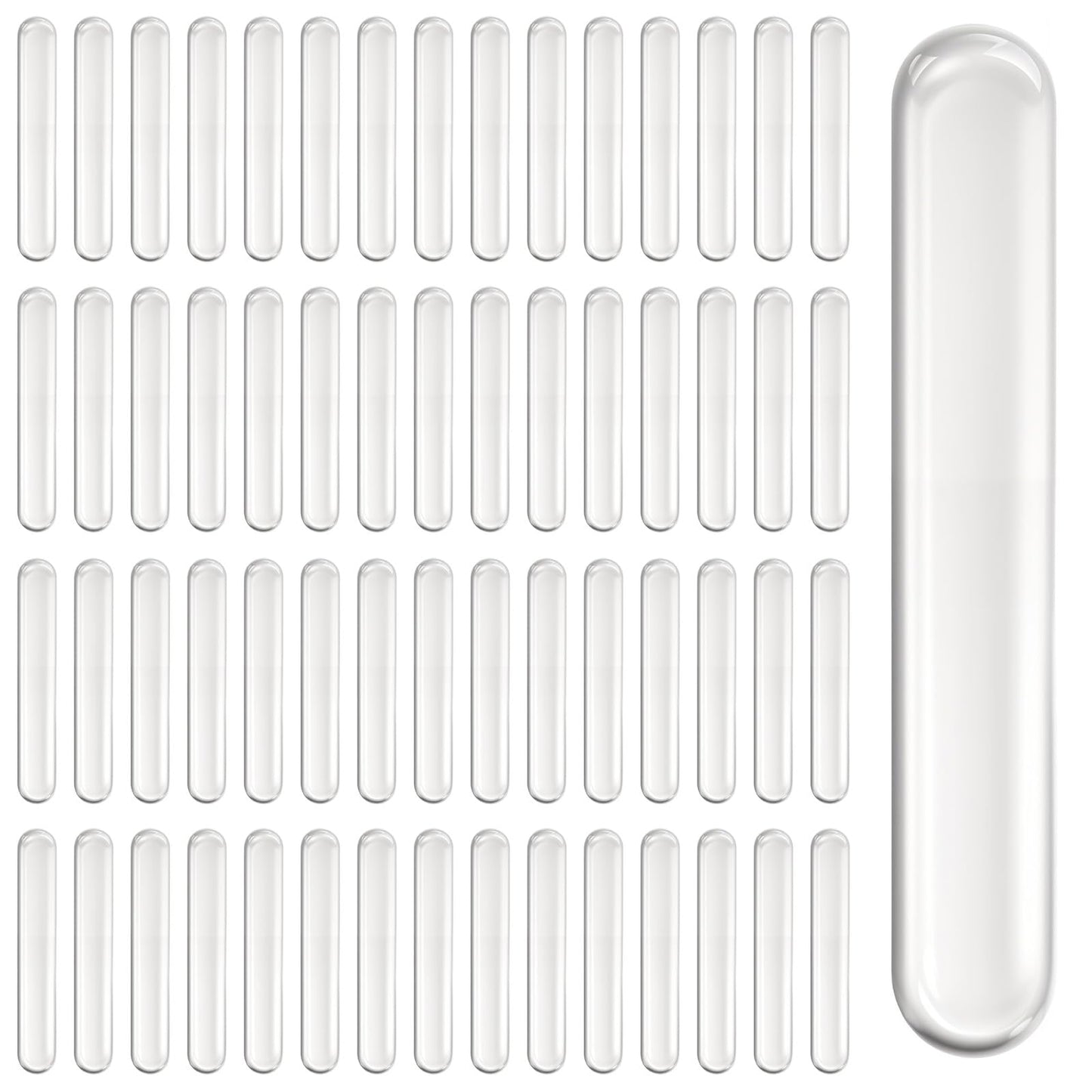 60Pcs Cabinet Door Bumper Self Adhesive Clear Bumpers for Cabinets to Protect Walls Glass Table Top Anti Slip Pads Rubber Bumpers for Sound Dampening Buffer Pads