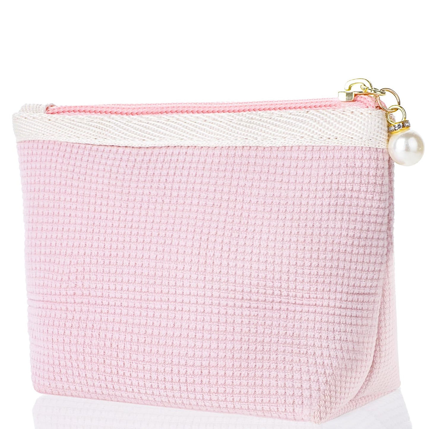 Period Bags for Teen Girls for School Corduroy Sanitary Napkin Storage Bag Portable Period Pouch with Pearl Zipper Tampon Bag Multifunctional Pad Bag