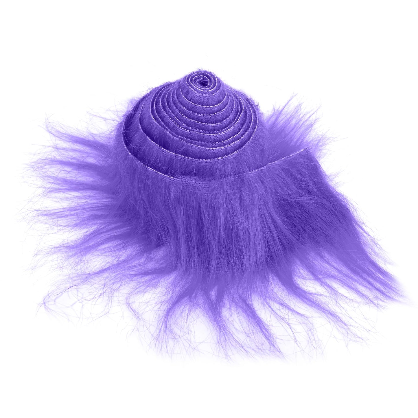 Lusofie 1Pc Purple Faux Fur Fabric Precut Strips Shaggy Plush Fur 2x71inch Fluffy Fuzzy Craft Fur for Gnomes Beard Santa Claus Hair Dwarf Cosplay Costume DIY Craft Decoration (Purple)