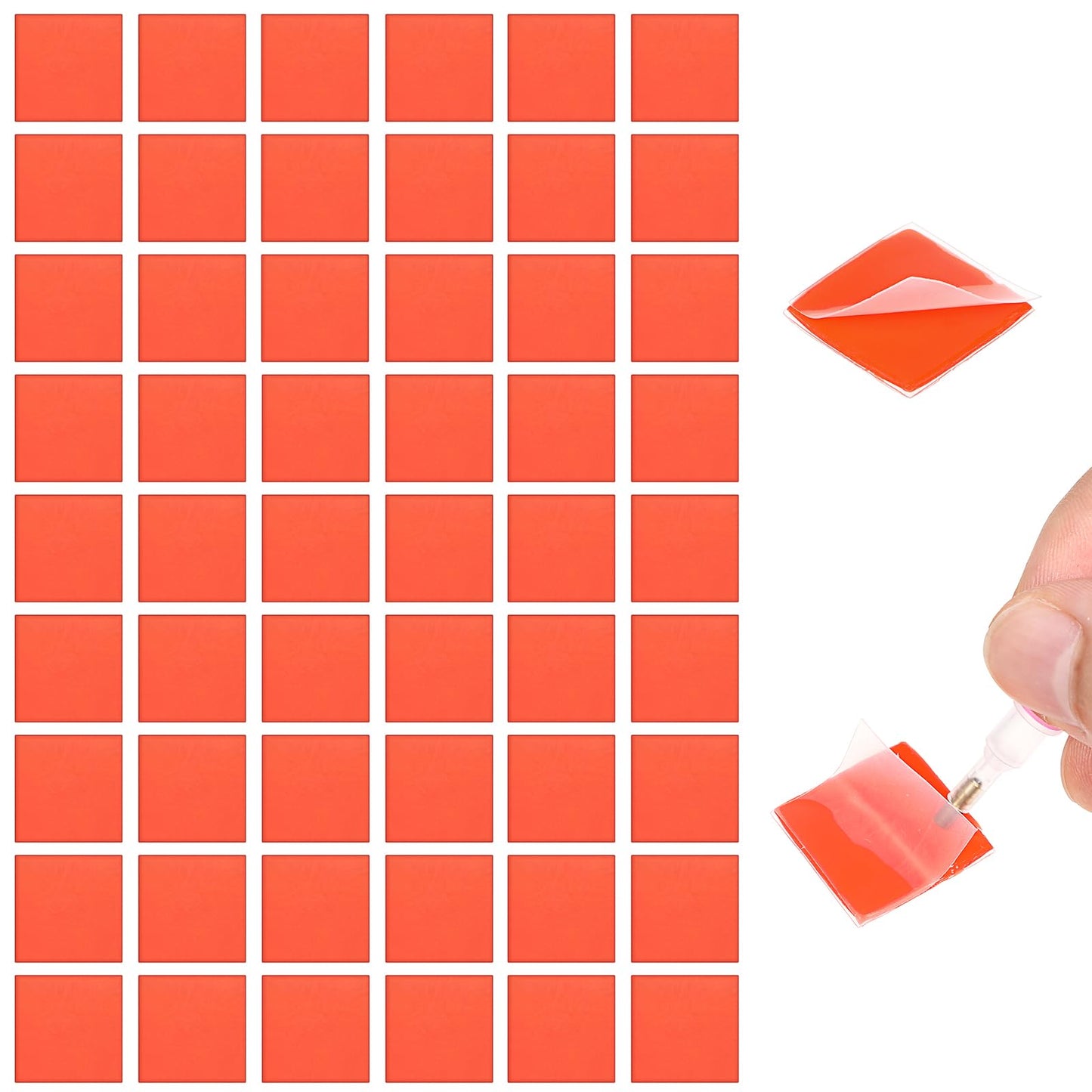 Telooco 100Pcs Diamond Art Wax Red Painting Glue Clay Wax Refills Diamond Art Painting Diamond Accessories 2x2cm