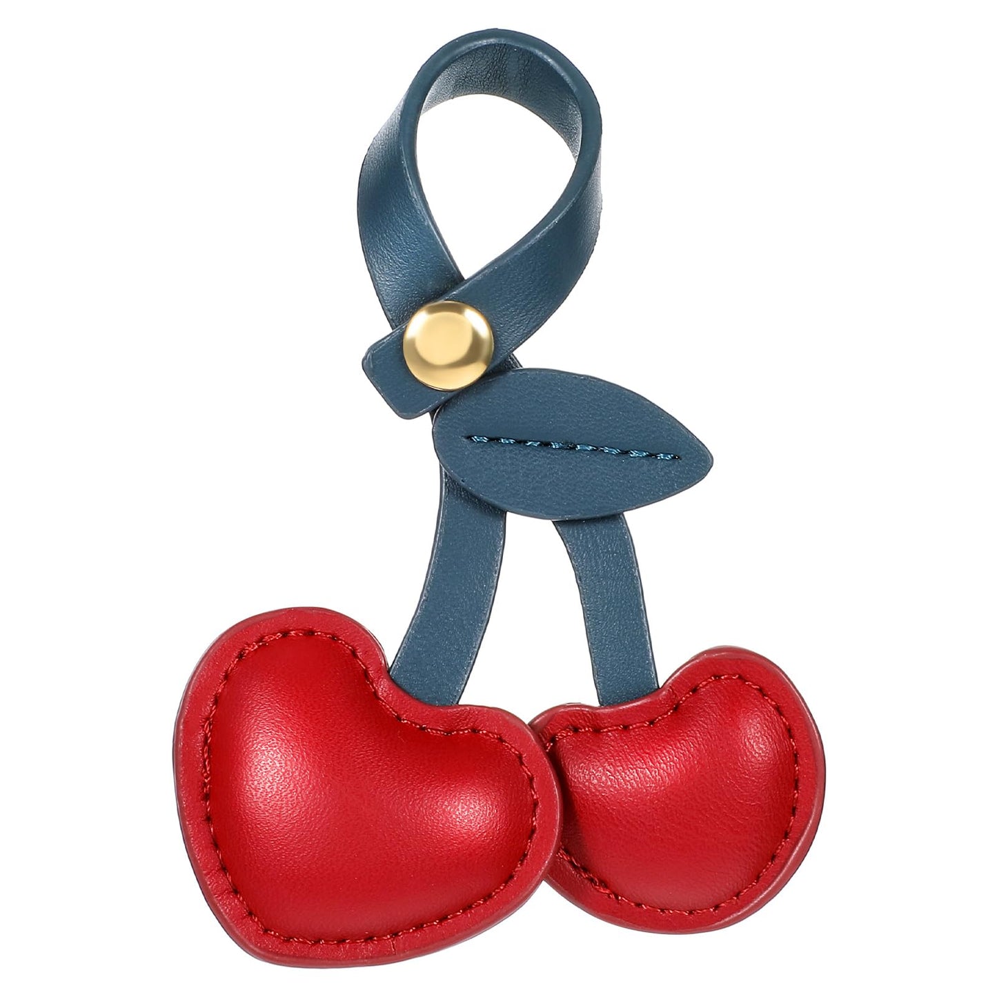 Cherry Bag Charms For Handbags Purse Charms Cute Cherry Red Green Keychain Pu Leather Keychains For Women Cherry Charm For Purse Tote Bags Birthday Christmas Car Accessories Charms