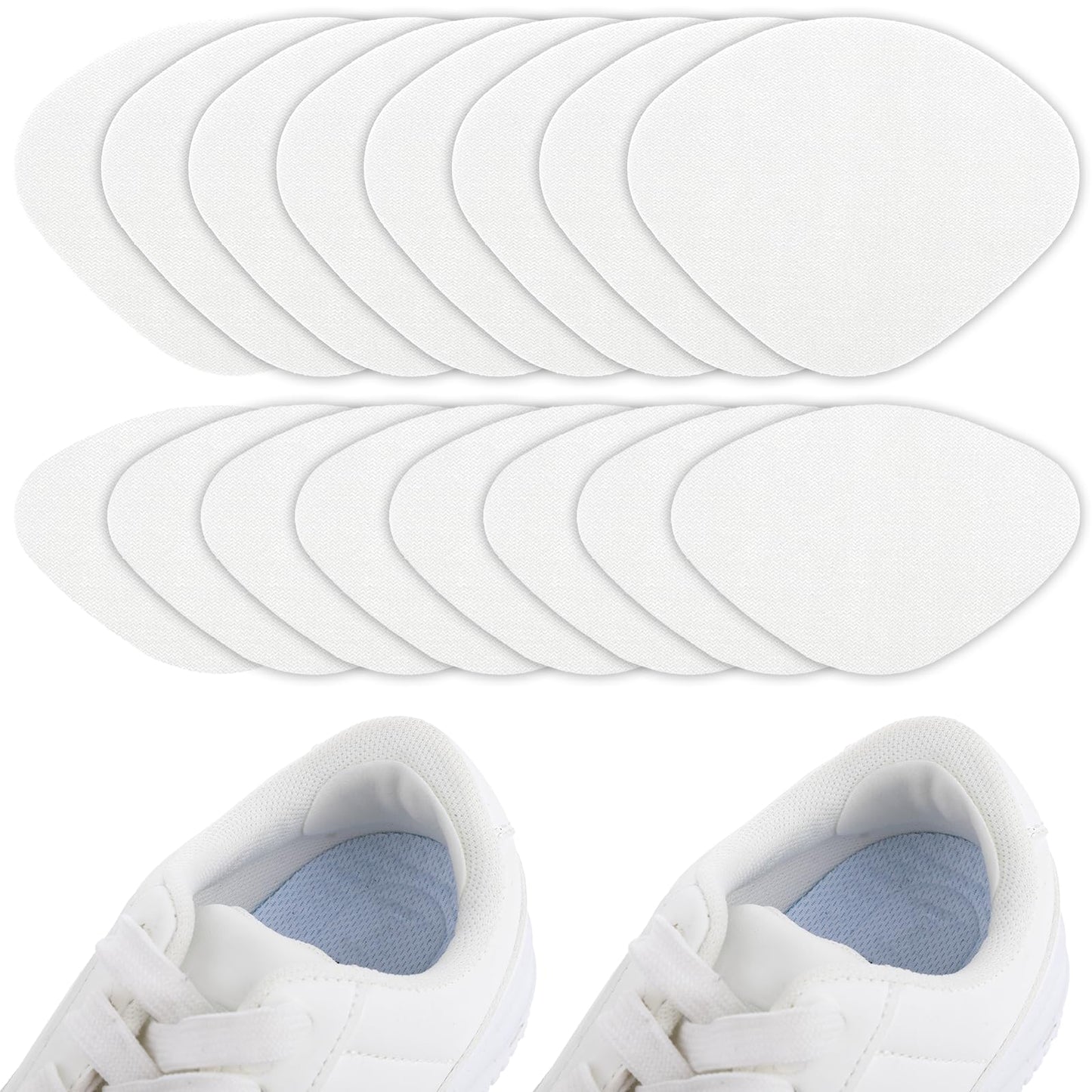 Lusofie 8Pairs Shoe Heel Repair, Heel Repair Patch, Self-Adhesive Sneaker Heel Repair Patch, Shoe Hole Repair Patch For Leather Shoes, High Heels(White)