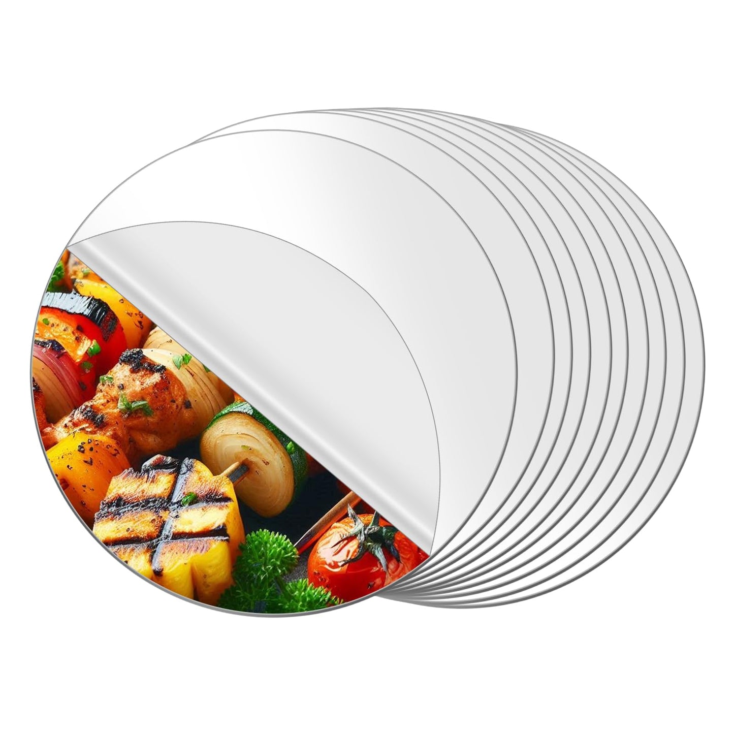 DIVINA VITAE 10Pcs Acrylic Round Mirrors Self Adhesive Mirror 5.9Inch Round Wall Mirror Non-Glass Mirror Sticker for Wedding Table Centerpiece And Home Wall Decor