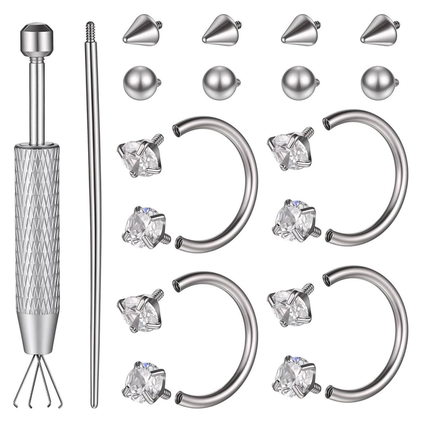 18G Horse Shoe Nose Rings Surgical Steel Horseshoe Nose Ring for Women