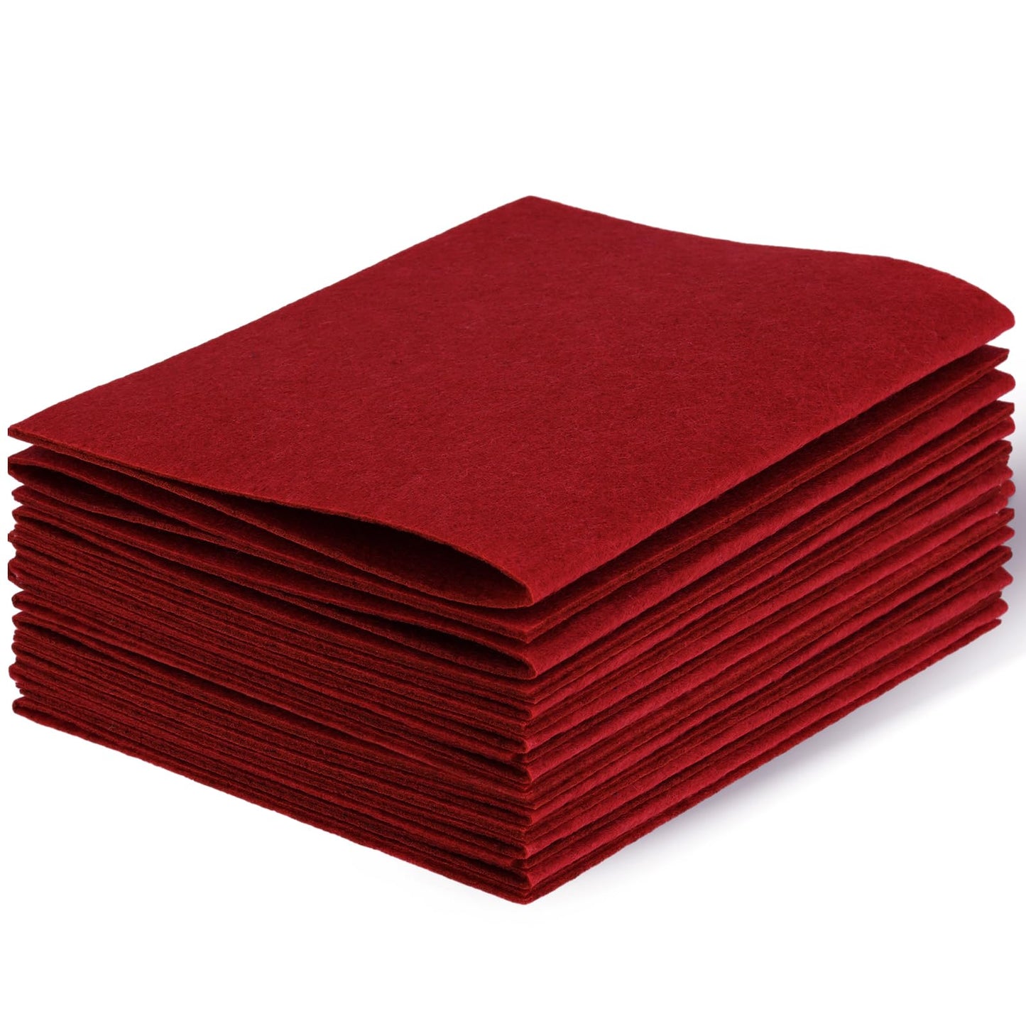 Felt Sheets Fabric, 7" x 11" Felt Fabric for Crafts 10Pcs Halloween Christmas Fabric Fall Felt for DIY and Sewing Projects(Burgundy)