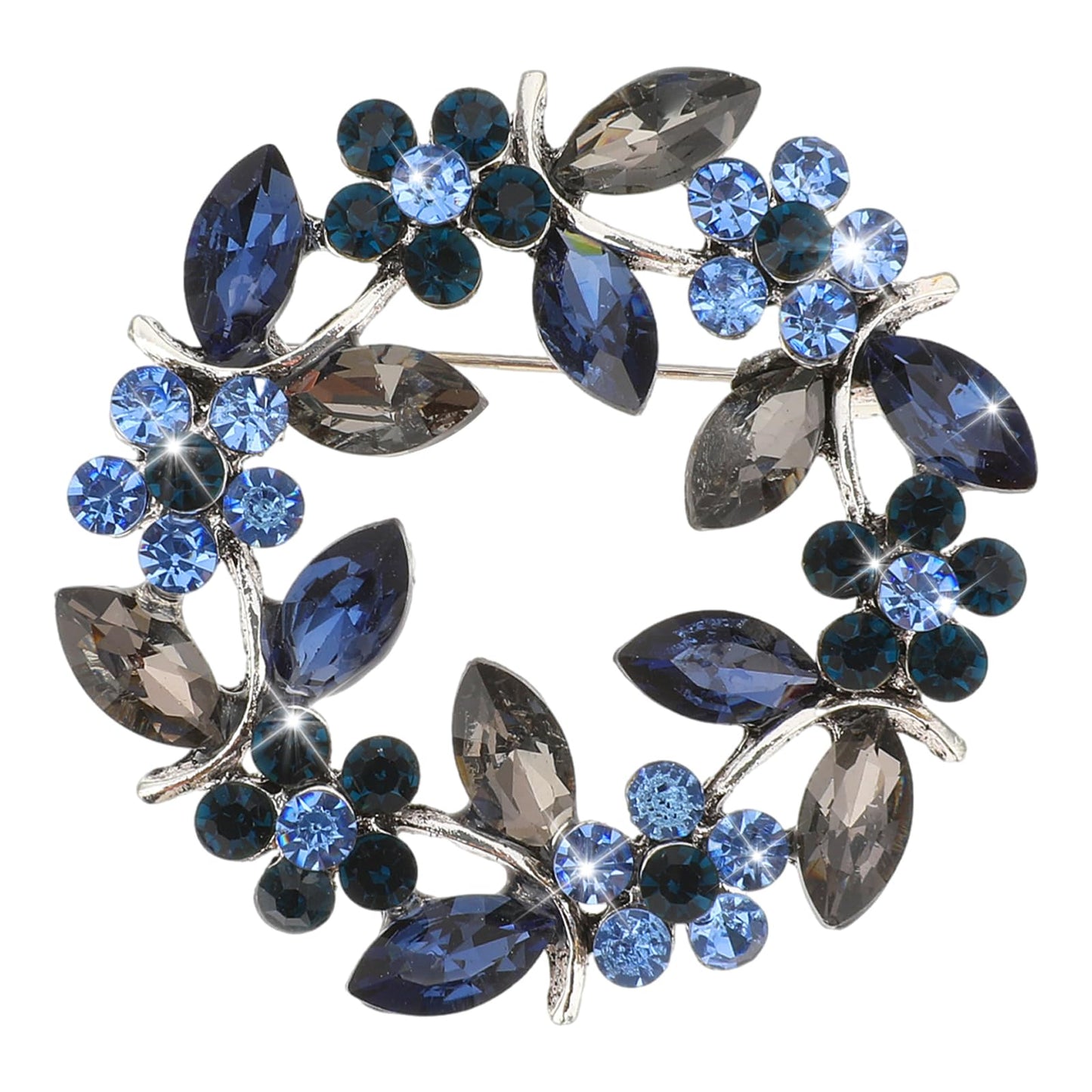 Yolev Colours Crystal Brooch Pins Rhinestone Brooches Jewelry Gift for Women Girls Rose Flower Brooch Pins Handmade Rose Floral Flower Brooches