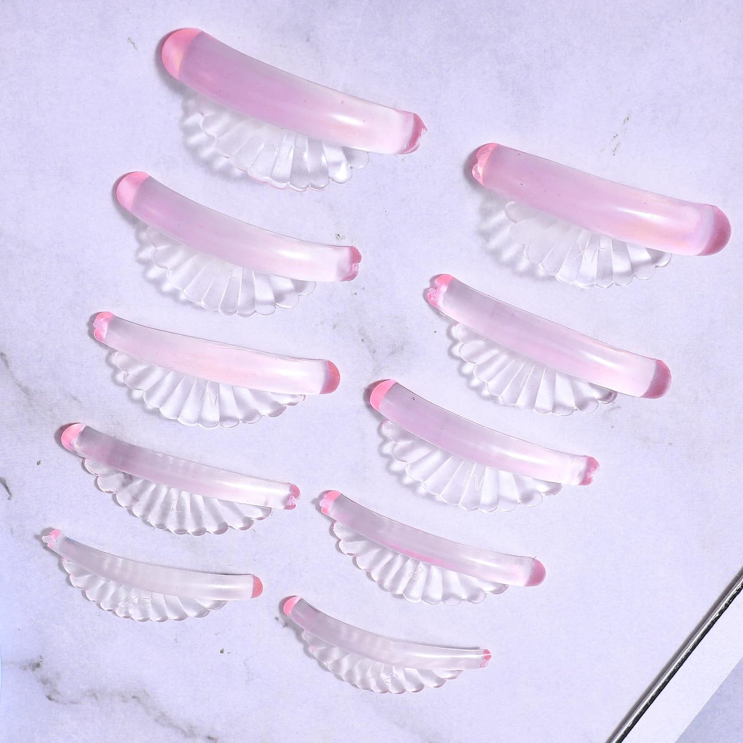 10 Pcs Lash Lift Rods Reusable Lash Lift Shields Silicone Curler Pad Eyelash Lifts Rods Soft Shell Pink Eyelash Lifts Pads Tools For Eye Lashes Extension