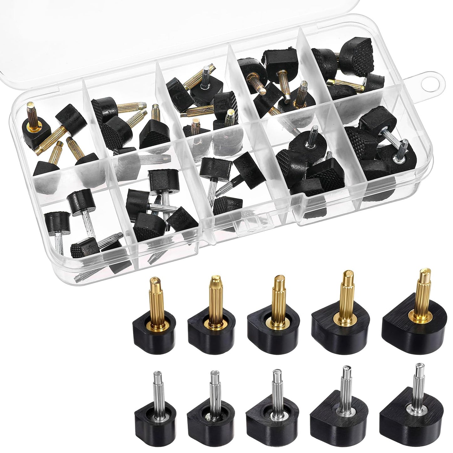 HaiFafafaing 20 Pairs High Heel Replacement Tips Heel Caps For High Heels Repair Kit Dowels 5 Sizes (8-12mm) Anti-Slip Heels Protectors Replacement Kit For Shoes Stiletto Outdoor Wedding Events