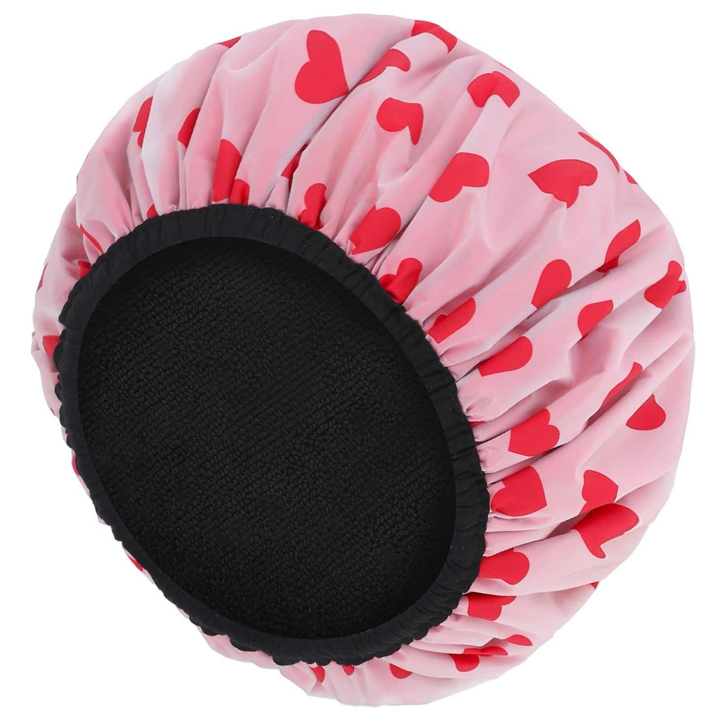 Shower Cap for Women Triple Layer Shower Cap Reusable Waterproof Large Shower Cap Dry Hair Shower Cap with Terry Cloth Lining Elastic Band Shower Caps