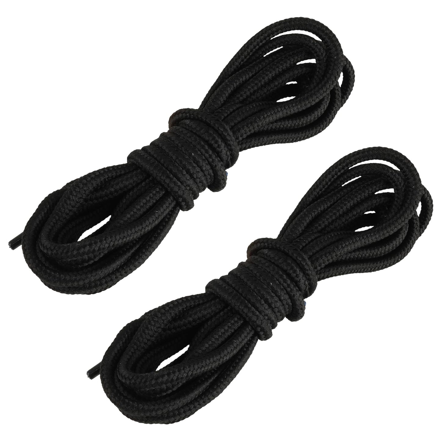 Lusofie Yolev 2 Pairs Black Shoe Laces 1.2m Walking Boot Laces Men Round Work Boot Laces Heavy Duty Polyester Thick Laces For Trainers Hiking Boots Rope Flat Shoe Shoelaces