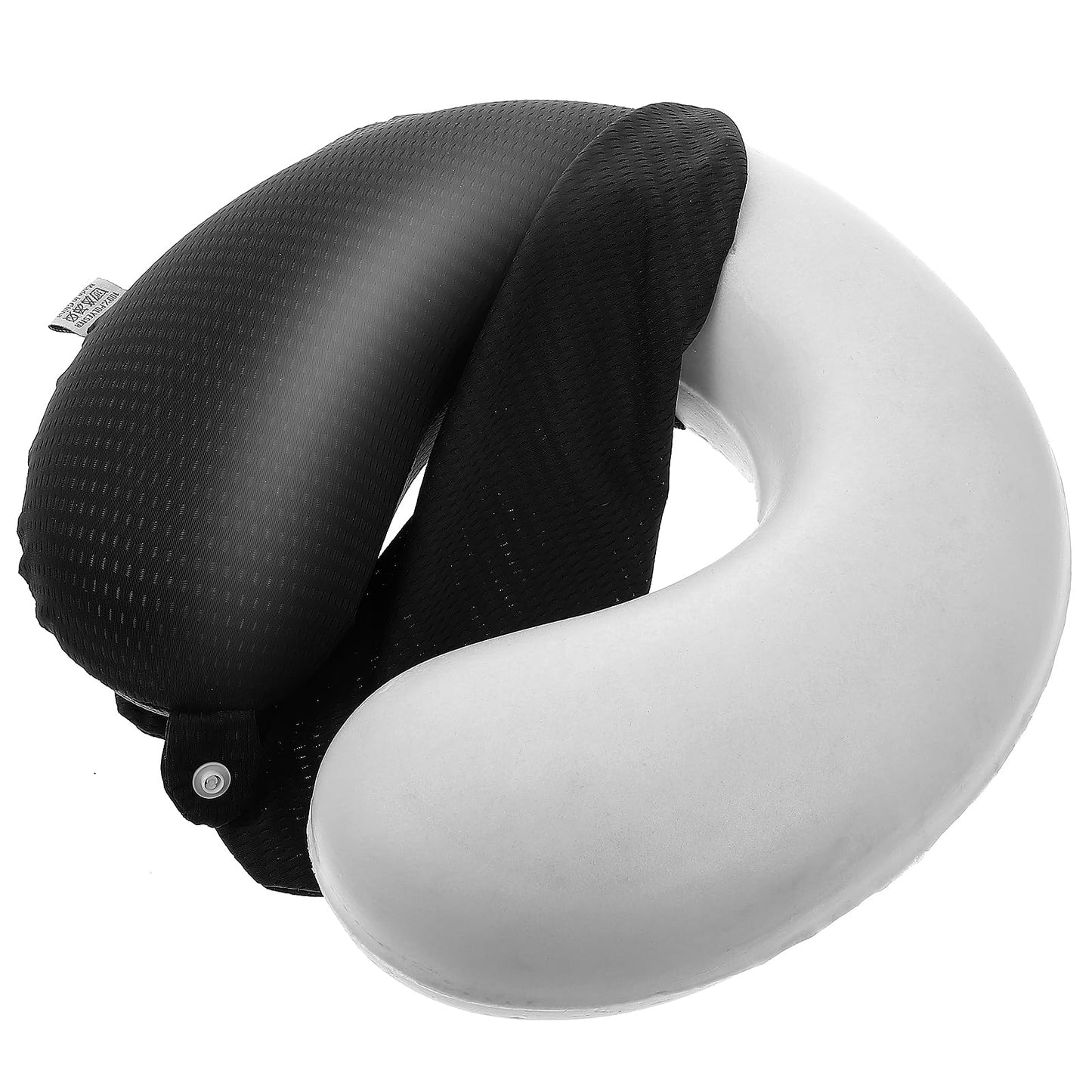 Lusofie Neck Pillow Cover, Travel Pillow Case Cover, U Shaped Travel Pillow Cover Replacement, Neck Pillow Covers with Zipper, Soft and Smooth Washable(Black)
