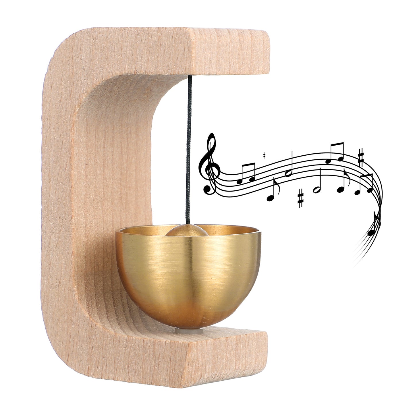 Shopkeepers Bell for Entrance Wooden Brass - door chime adsorbable For Home And Shops Door Opening - Wall Hanging Entrance Chime Welcome Doorbell