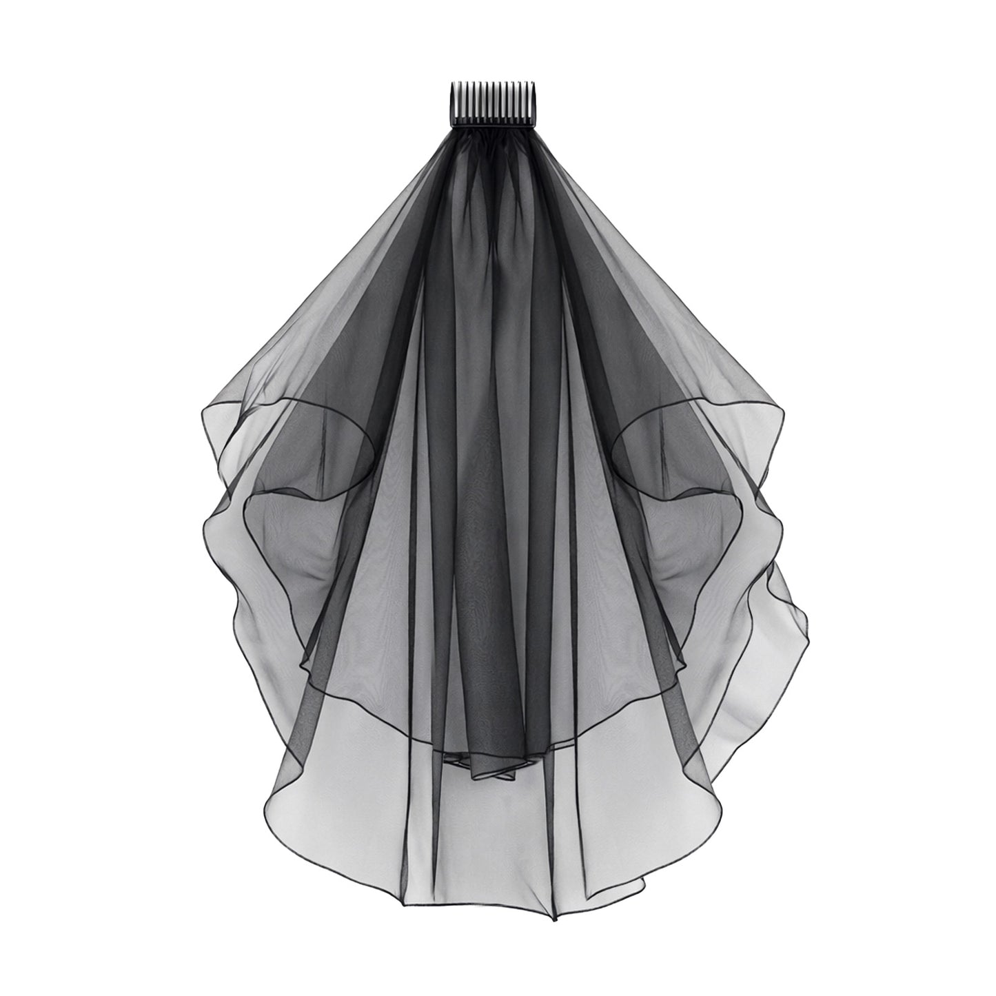 Tucnoeu Black Wedding Veils for Brides, Black Lace Veil with Comb, Bride Veil Halloween Veils for Women Brides, Wedding Bridal Shower