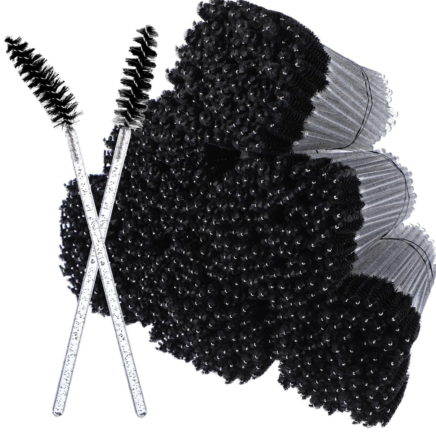 1000 Pieces Disposable Mascara Wands Lash Spoolies Eyelash Brush Spoolies for Eyebrow Eye Lash Extension- Black