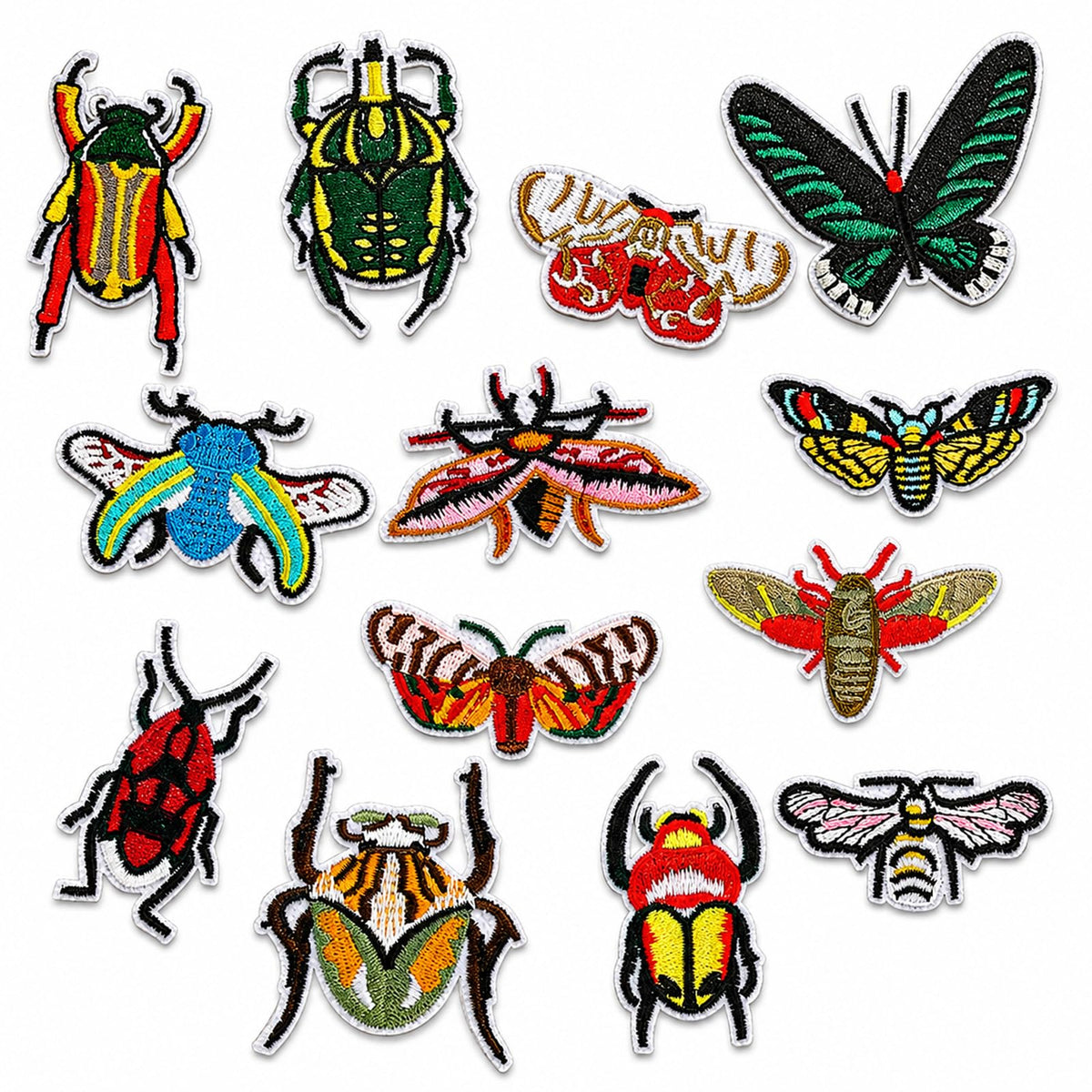 14 Pcs Iron On Patches for Clothes- Sewing on Insects Patches For Backpacks