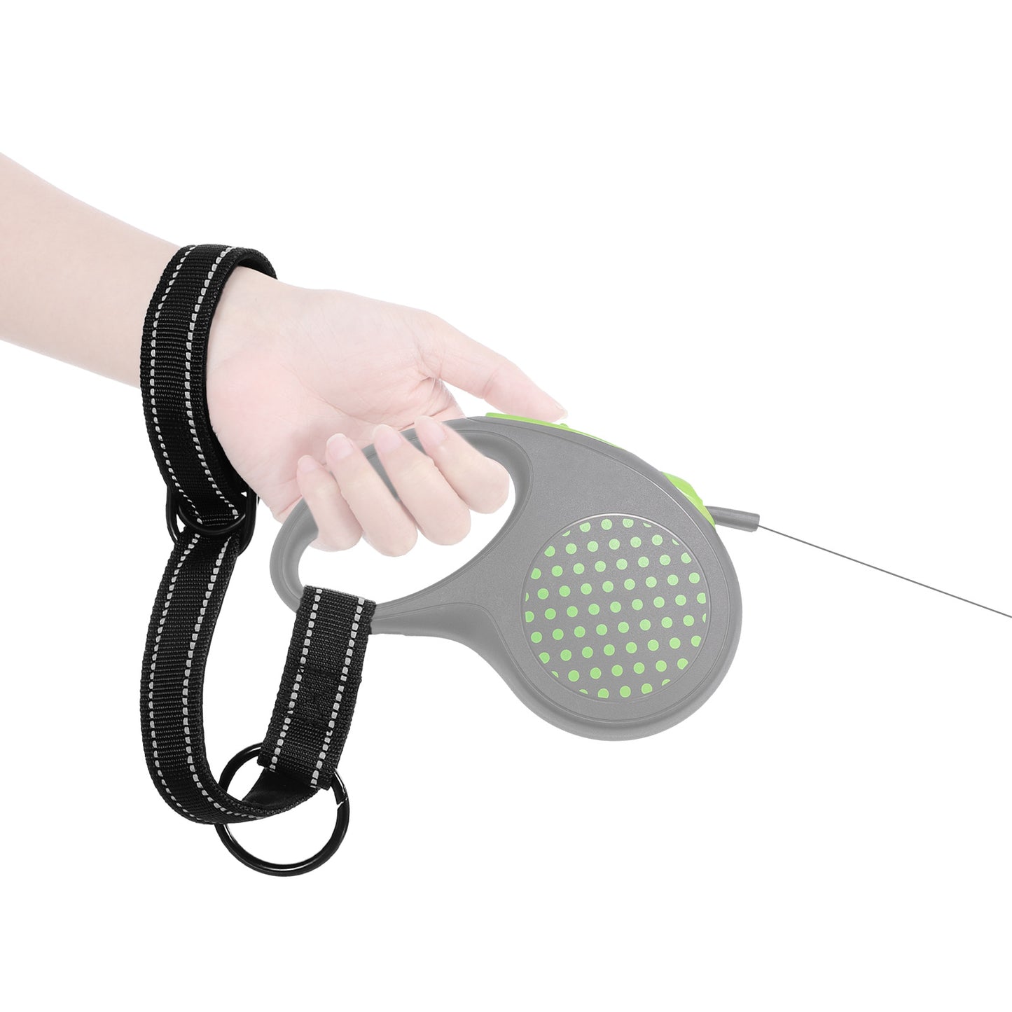Wrist Strap for Retractable Dog Leash Reflective Short Dog Leash Adjustable Dogs Walking Leashes for Pet Stroller and Dogs Walking(11.8-19.7in)