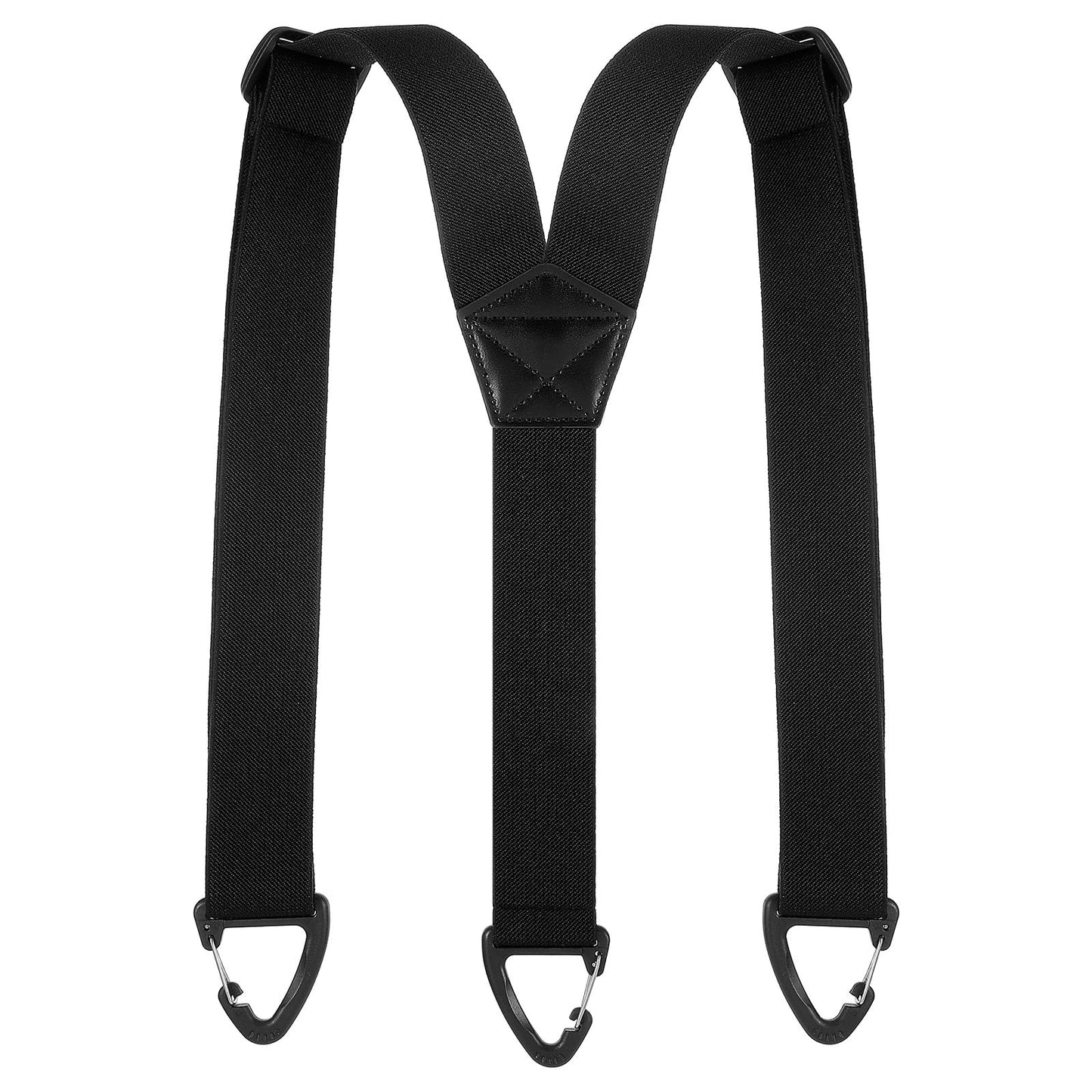 DIVINA VITAE Hidden Suspenders for Men, Elastic Adjustable Mens Suspenders Black Suspender with 3 Snap Loop for Dress Pants, Tuxedos, Jeans