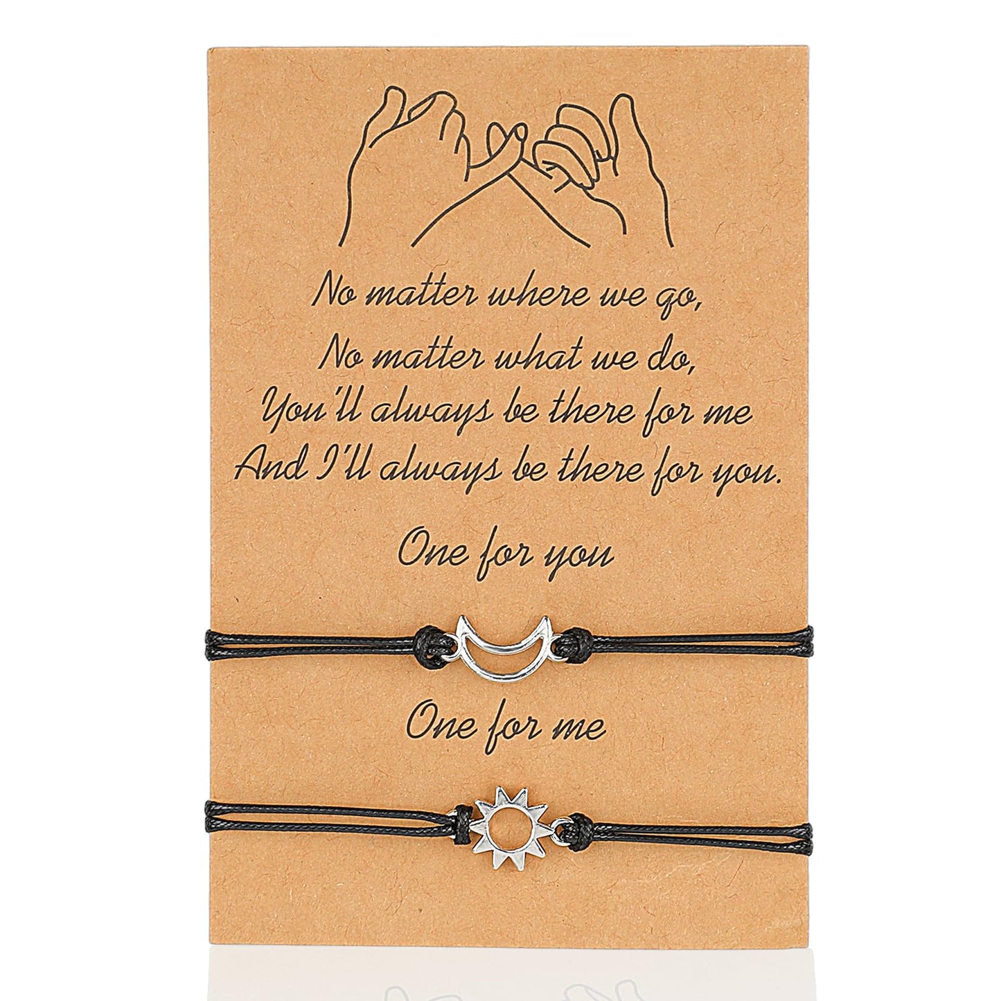 DIVINA VITAE 2 Pcs Matching Couples Bracelets Matching Friendship Bracelets Adjustable His and Hers Bracelets Sun and Moon Bracelets Couples Long Distance Bracelets for Her Him Women Men