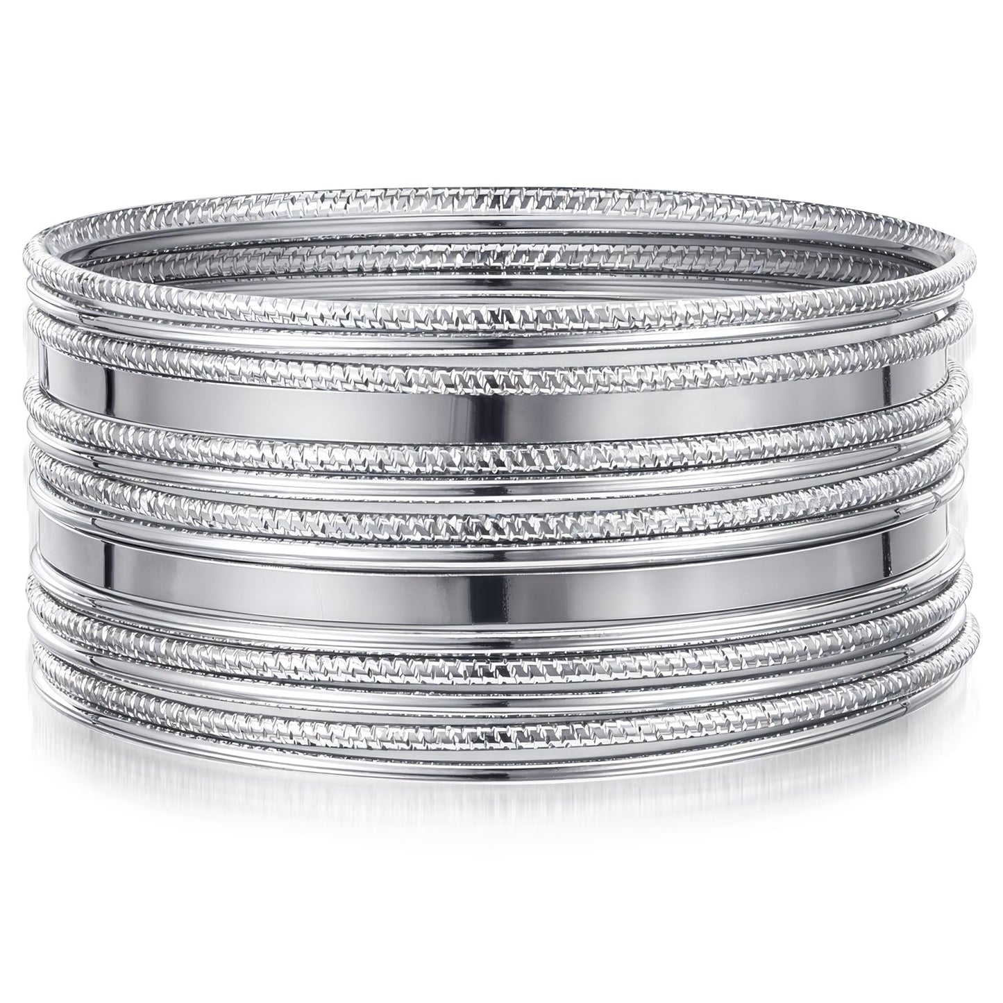 Yolev 14Pcs Gold Boho Indian Multi Bangle Bracelet Set for Teen Girls Punk Chunky Stackable Day Bridal Wedding Party Layered Cable Smooth Bracelets