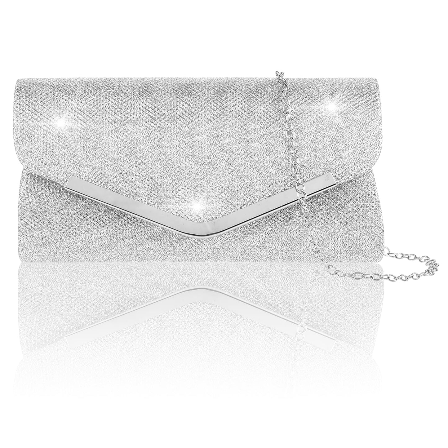 Evening Clutch Bags Silver Clutches for Women Wedding Multiple Mezzanines To Accommodate More Fashion Trend Design Diamond Clutch Bag Dinner Outfit Matching Easy Carrying During Dinner Parties