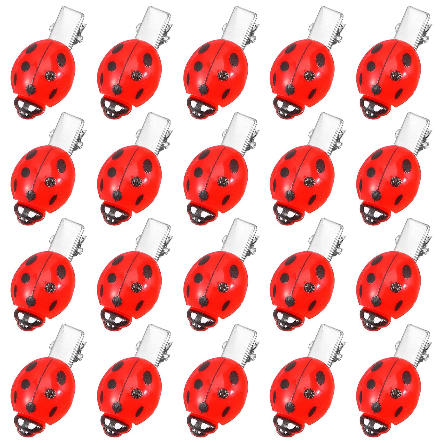 20 Pcs Ladybug Hair Clips Cute Insect Lady Bug Hair Clips Accessories For Girls And Women Decorative Funky Hairs Accessories For Back To School Halloween Cosplay Themed Party