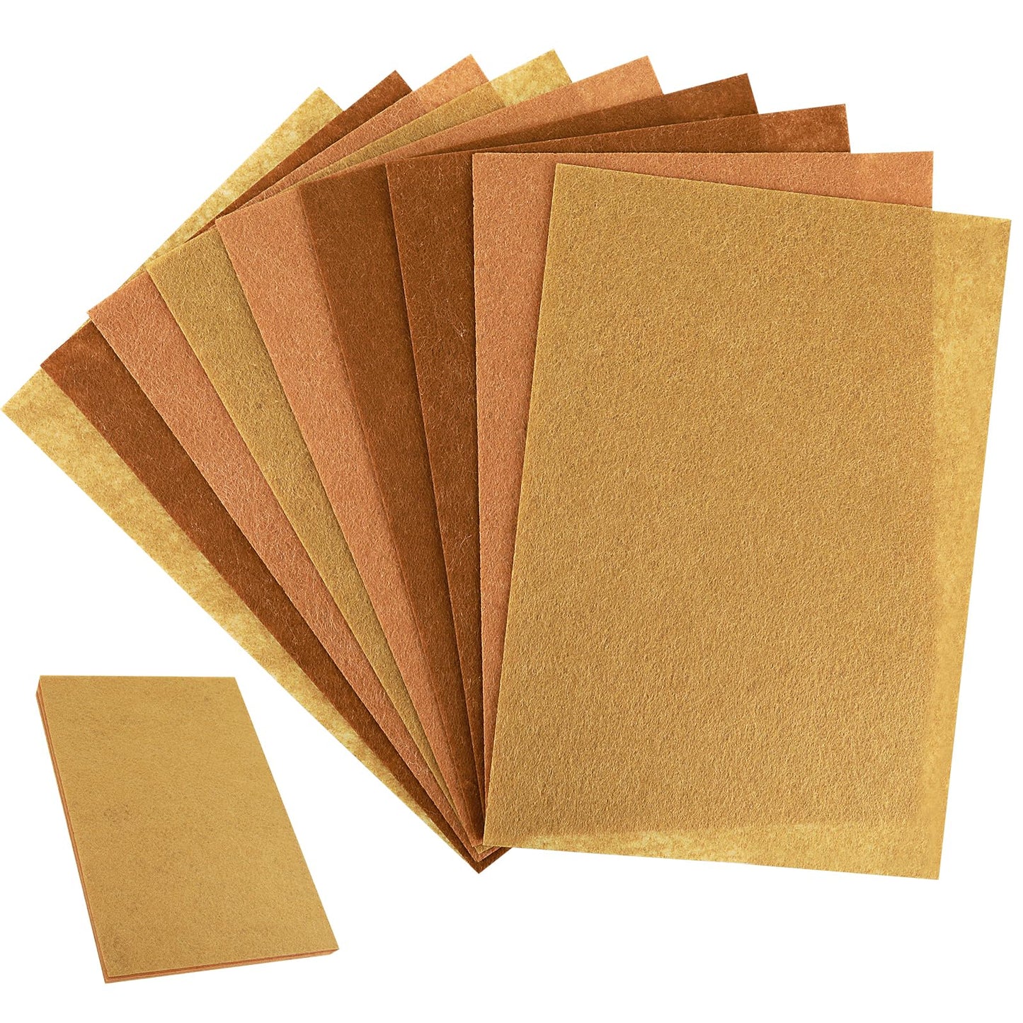 Felt Sheets for Crafts 9PCS 11.8 * 7.9in Wool Stiff Felt Sheets Soft Fabric Skin Felt DIY Patchwork Rug Arts and Crafts Fabric Pieces (3 Brown)
