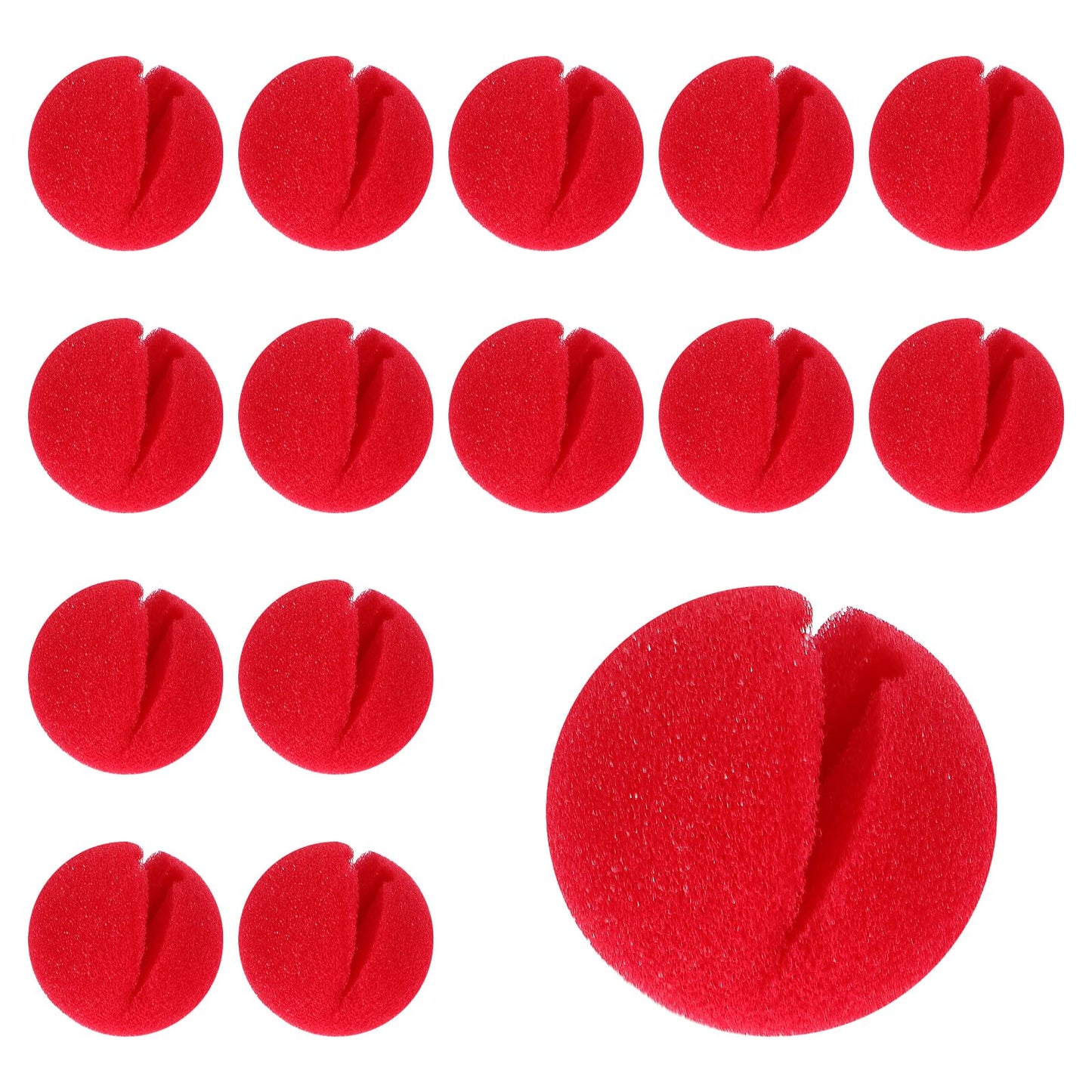 Lusofie 15 Pcs Red Clown Nose Clown Costume Clown Halloween Decorations Carnival Theme Party Decorations 2"x2"