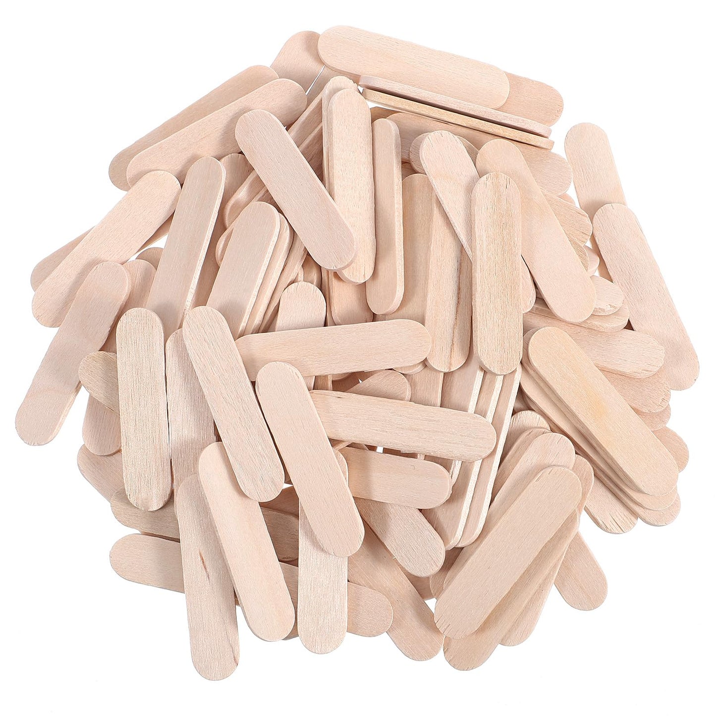 100PCS Mini Popsicle Sticks for Crafts, Bulk Wooden Mini Craft Sticks Small Ice Cream Stick for Homeschool Art Crafts, Christmas Ornaments, Classroom Art Supplies, 1.6x0.4inch