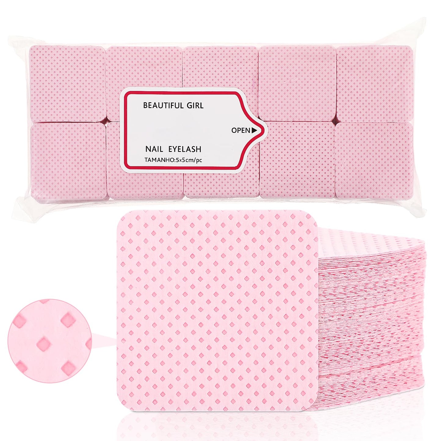 1000pcs Nail Polish Remover Pads,Nail Polish Remover,Lint Free Nail Wipes,Super Absorbent Nail Polish Remover Wipes,Nail Art Tool Cleaning for Nails(Dry Pads)