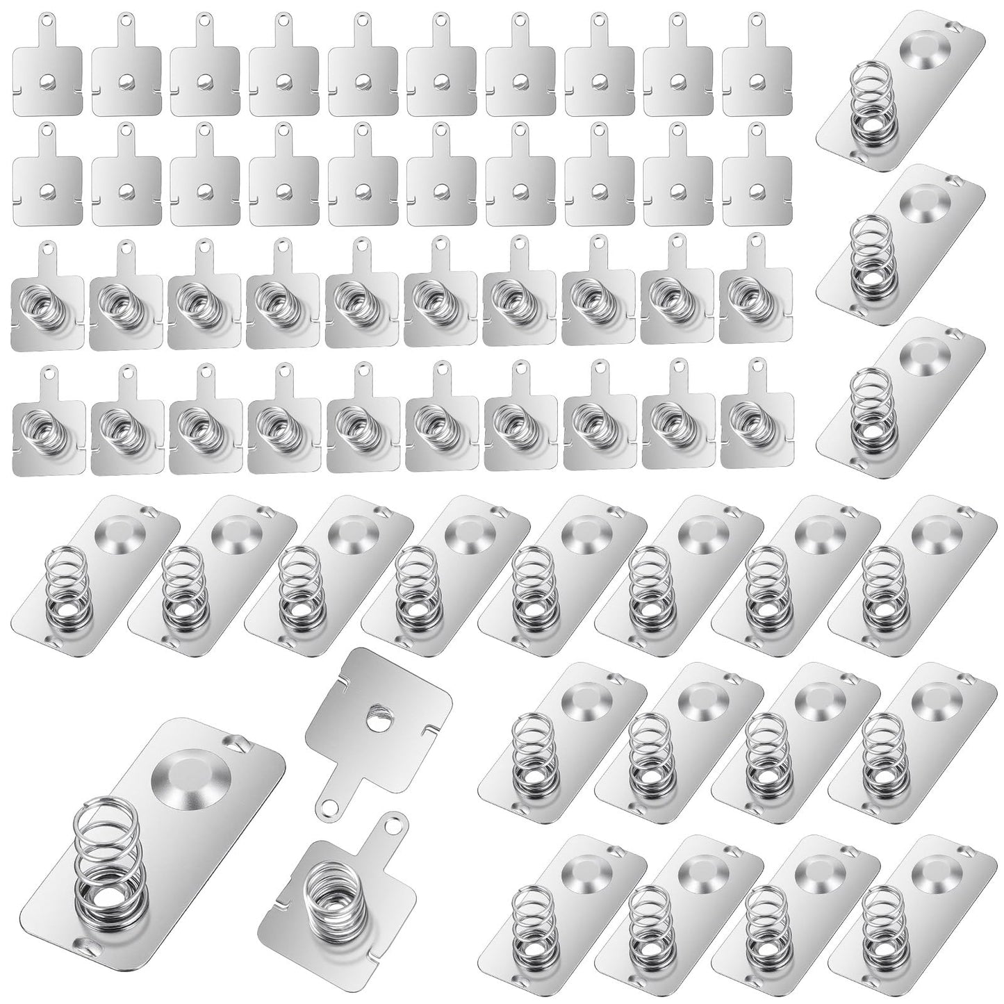 20 Pairs AA Battery Contacts - Metal Springs Battery Contact Plates Replacement - AA Batteries Spring for Remote Control Charger Electronic Devices