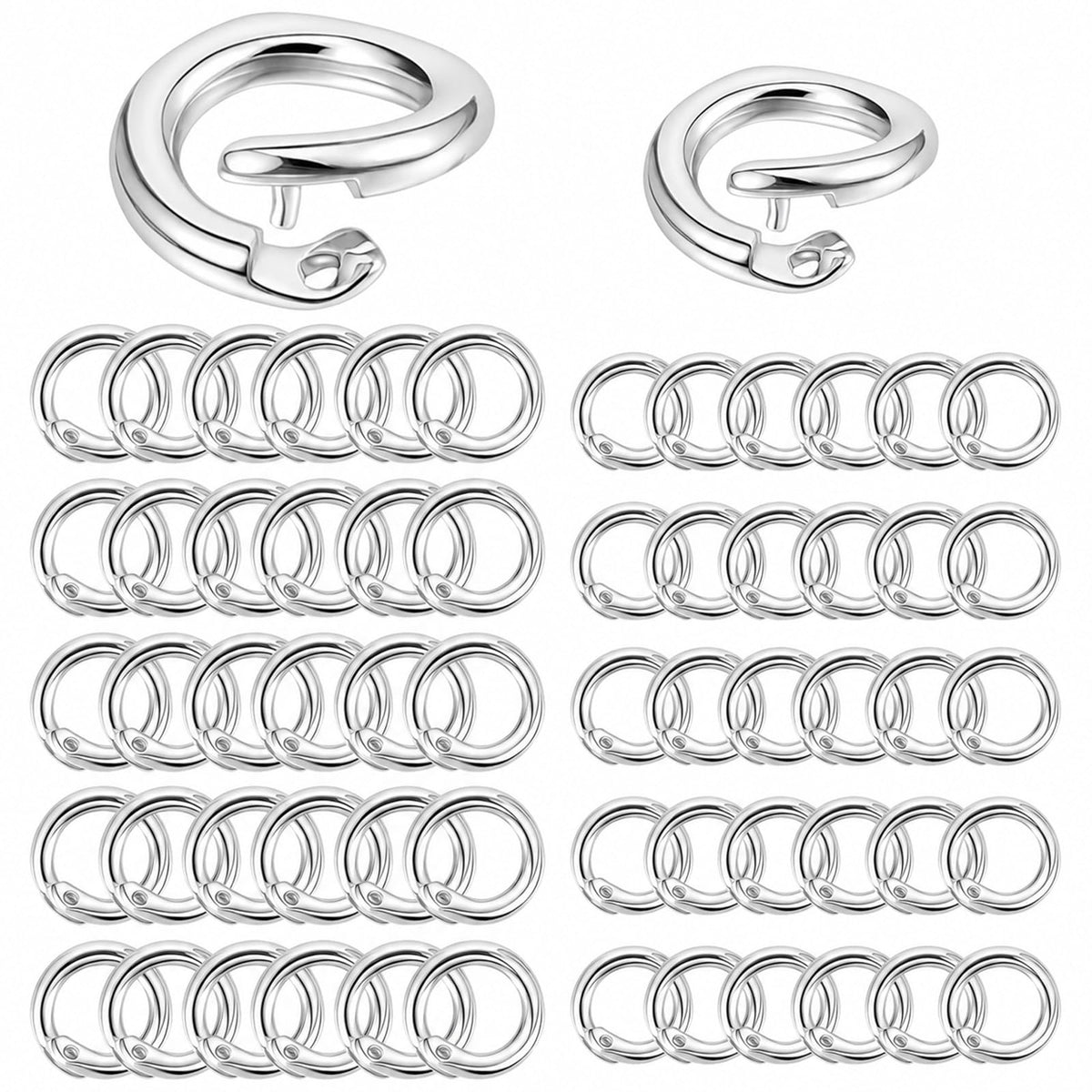 60Pcs Jump Rings for Jewelry Making- Heavy Duty Locking Jump Rings