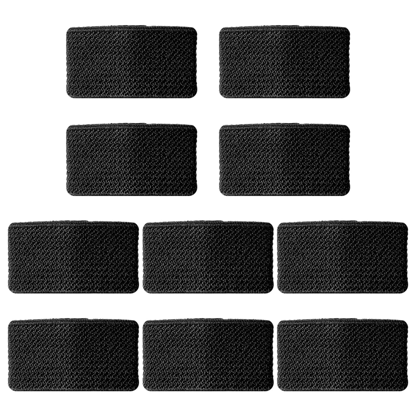Tucnoeu 10Pcs Elastic Belt Keepers,Nylon Belt Loop,Black Backpack Strap Keeper for Securing Belts,Backpacks,Slings