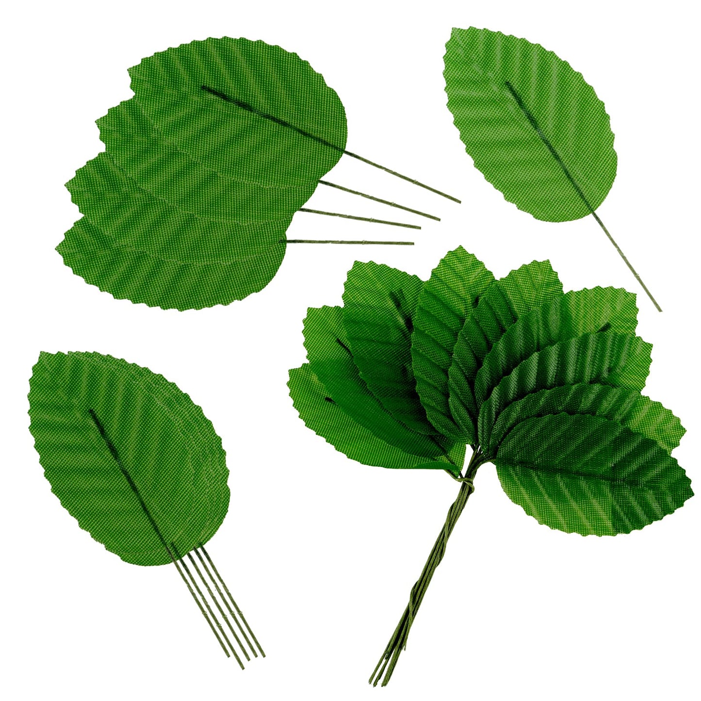 HaiFafafaing 200 Pcs Dark Green Artificial Fake Leaves 10 cm Faux Silk Artificial Leaves for DIY Floral Arrangements, Wedding Garlands, Party and Garden Decorations
