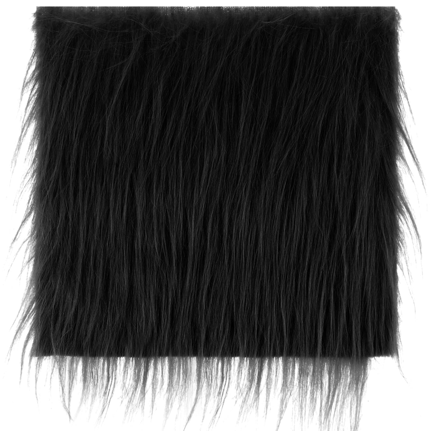 Lusofie Faux Fur Fabric 20×20 Inches Black Fur Fabric Plush Black Faux Fur Fabric Square Patch for Crafts Gnomes Costume Camera Floor Decoration Mats