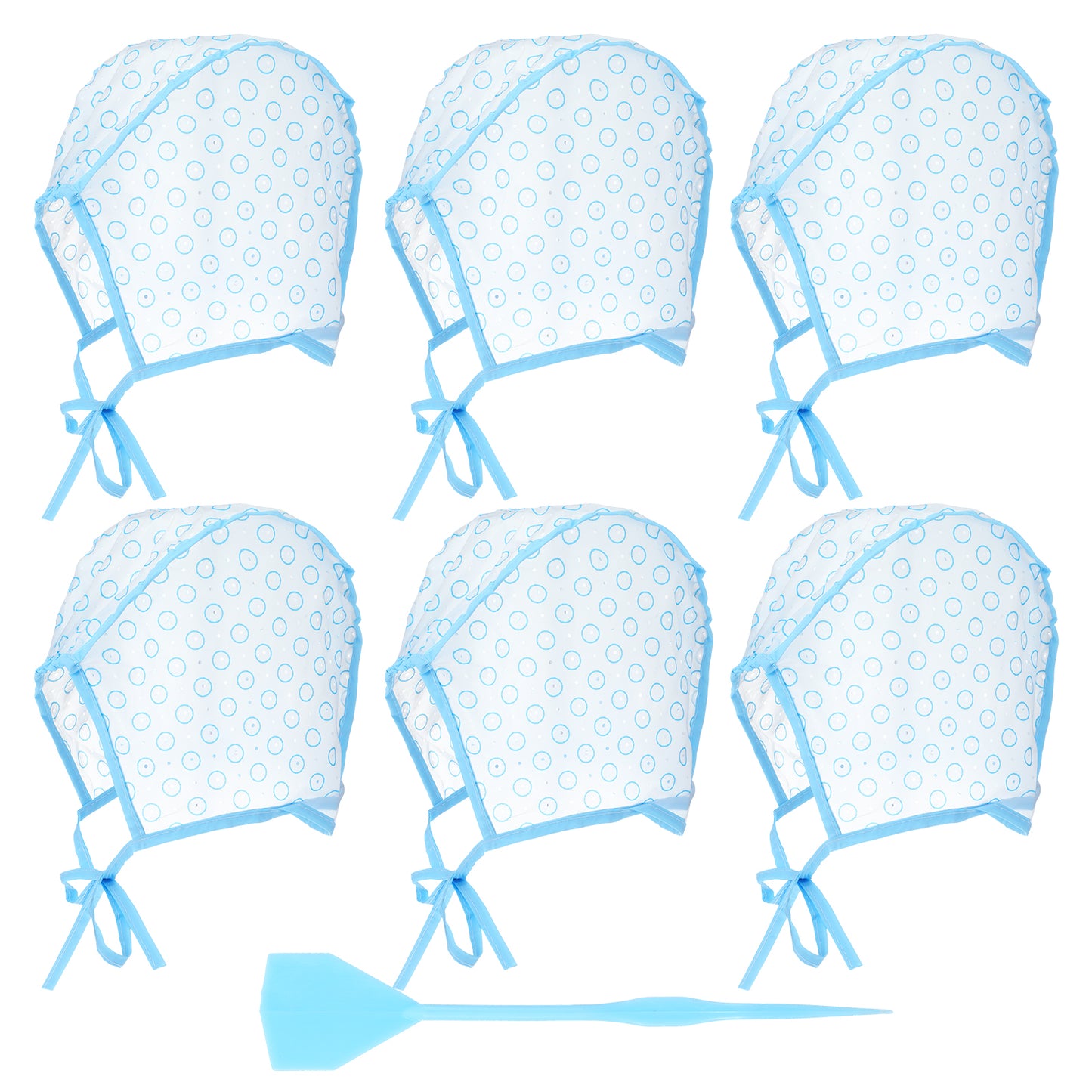 Highlighting Kit, 6Pcs Highlighting Cap with 6Pcs Hair Needles Crochet Hooks Salon Hair Coloring Dye Caps Frosting Cap for Salon DIY Hairs Dyeing Hairdressing