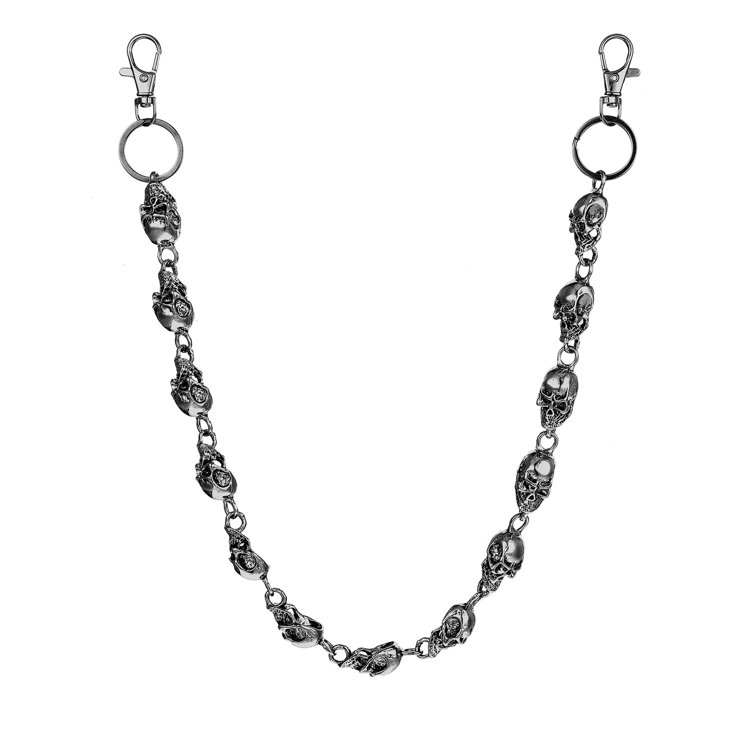 Tucnoeu Skull Chunky Pants Chain,Wallet Chains for Men,Pocket Chain Belt Chain Metal Heavy Skull Link Jeans Chain for Men Skull Accessories Mens (Black)