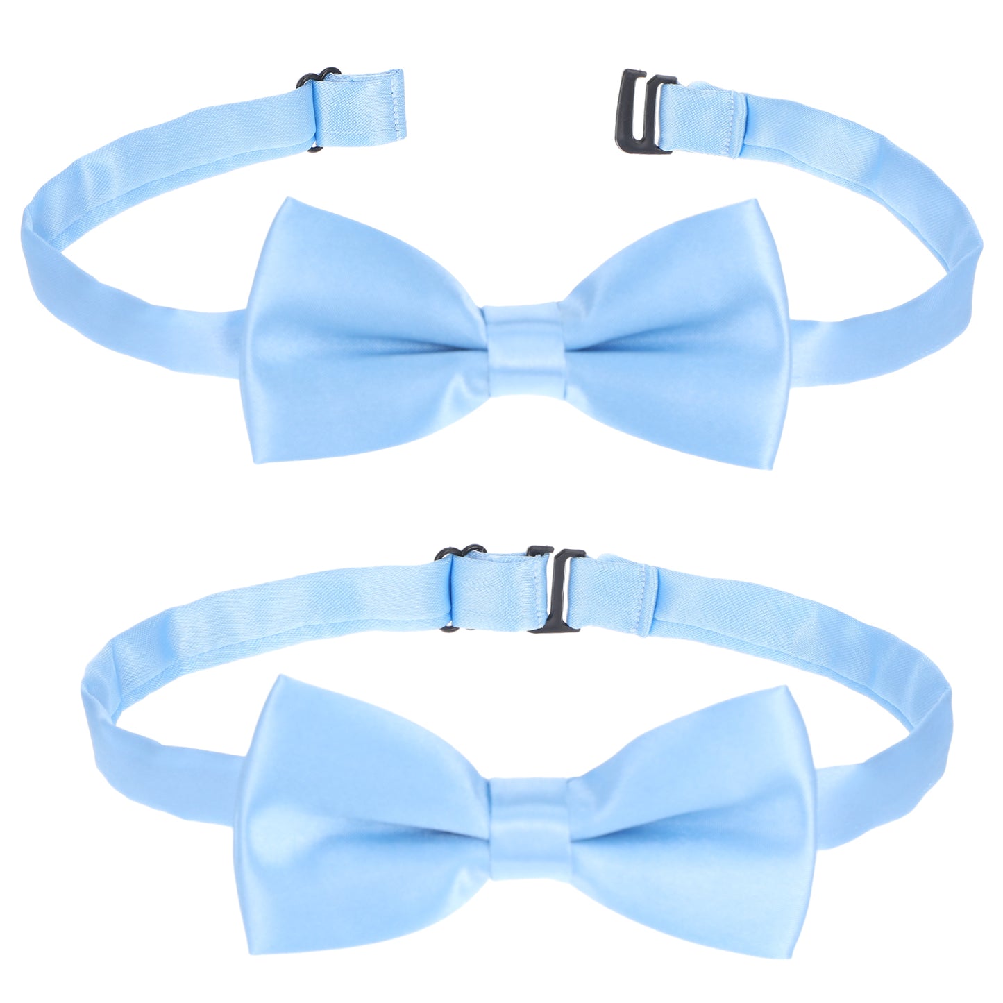 Telooco Light Blue Bow Ties for Boys Pre-tied Kids Bow Tie Adjustable Solid Color Toddler Bowtie for Boys Girls School Wedding Party