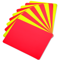 Tucnoeu 10 Pcs Professional Referee Cards, PVC Soccer Cards Set Red Yellow Card for Soccer Sports, Warning Ejection for Umpire Judge Coach Scorebook Essential Football Card for Referees