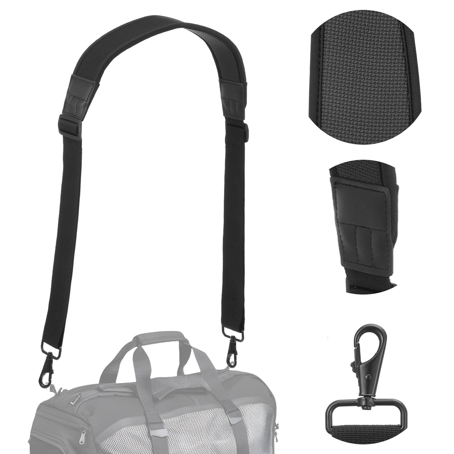 Yolev Shoulder Strap Thickening and Widening Bag Strap Adjustable Neoprene Shoulder Straps with Soft Pad for Briefcase Laptop Duffle Gym Bag Purses Luggage Messenger Bags