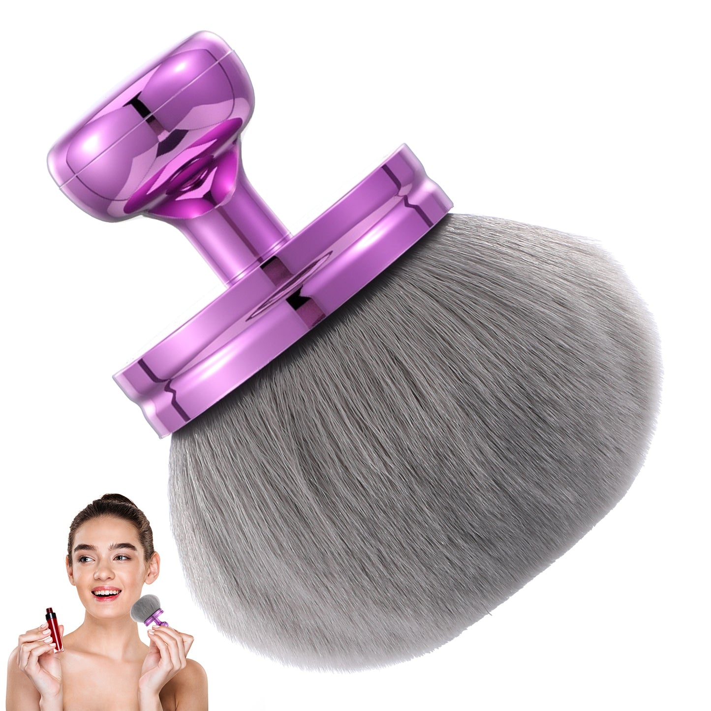 Kabuki Brush For Self Tanner Extra Large Body Makeup Brush Leg Makeup Bronzer Blend Concealer Wide-Headed Self Tan Back Applicator For Body Face Sunscreen With Drawstring Bag