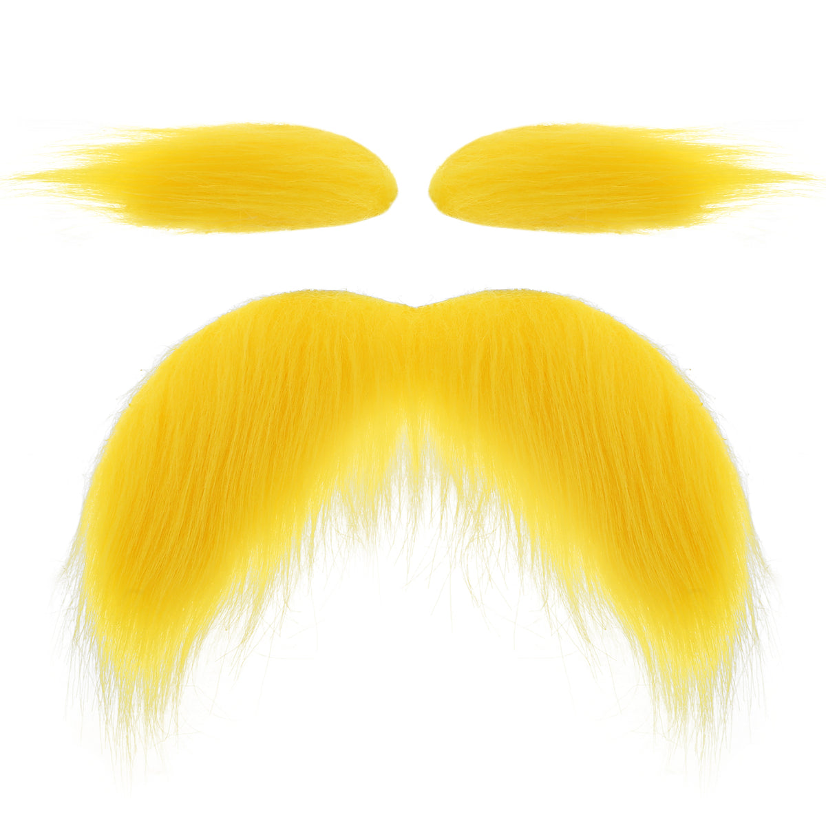 Yolev Yellow Mustaches and Eyebrows Self Adhesive Yellow Beard Costume