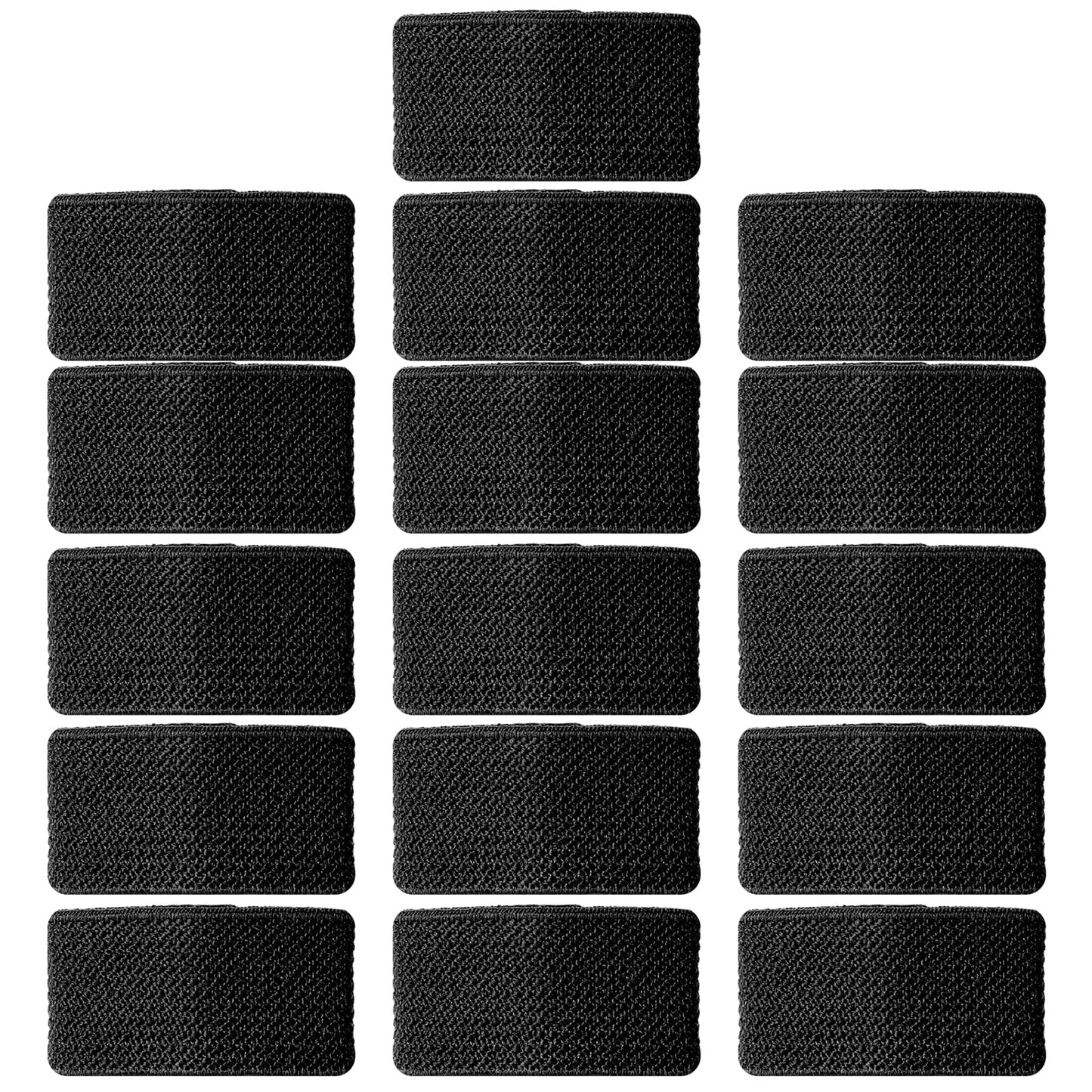 Tucnoeu 16Pcs Elastic Belt Keepers,Nylon Belt Loop,Black Backpack Strap Keeper for Securing Belts,Backpacks,Slings