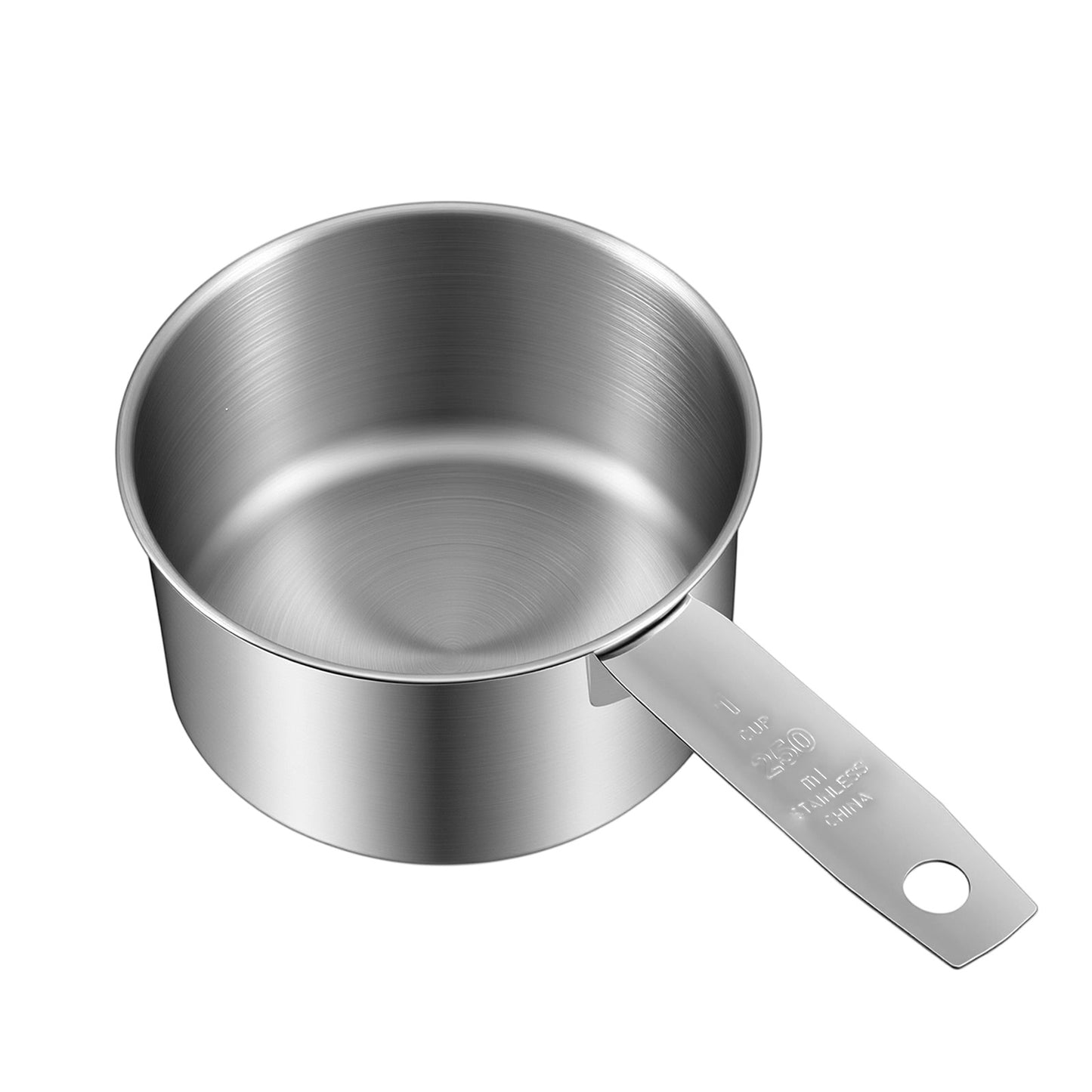 Stainless Steel Measuring Cup - 250ml Single Measuring Cup, Dishwasher Safe