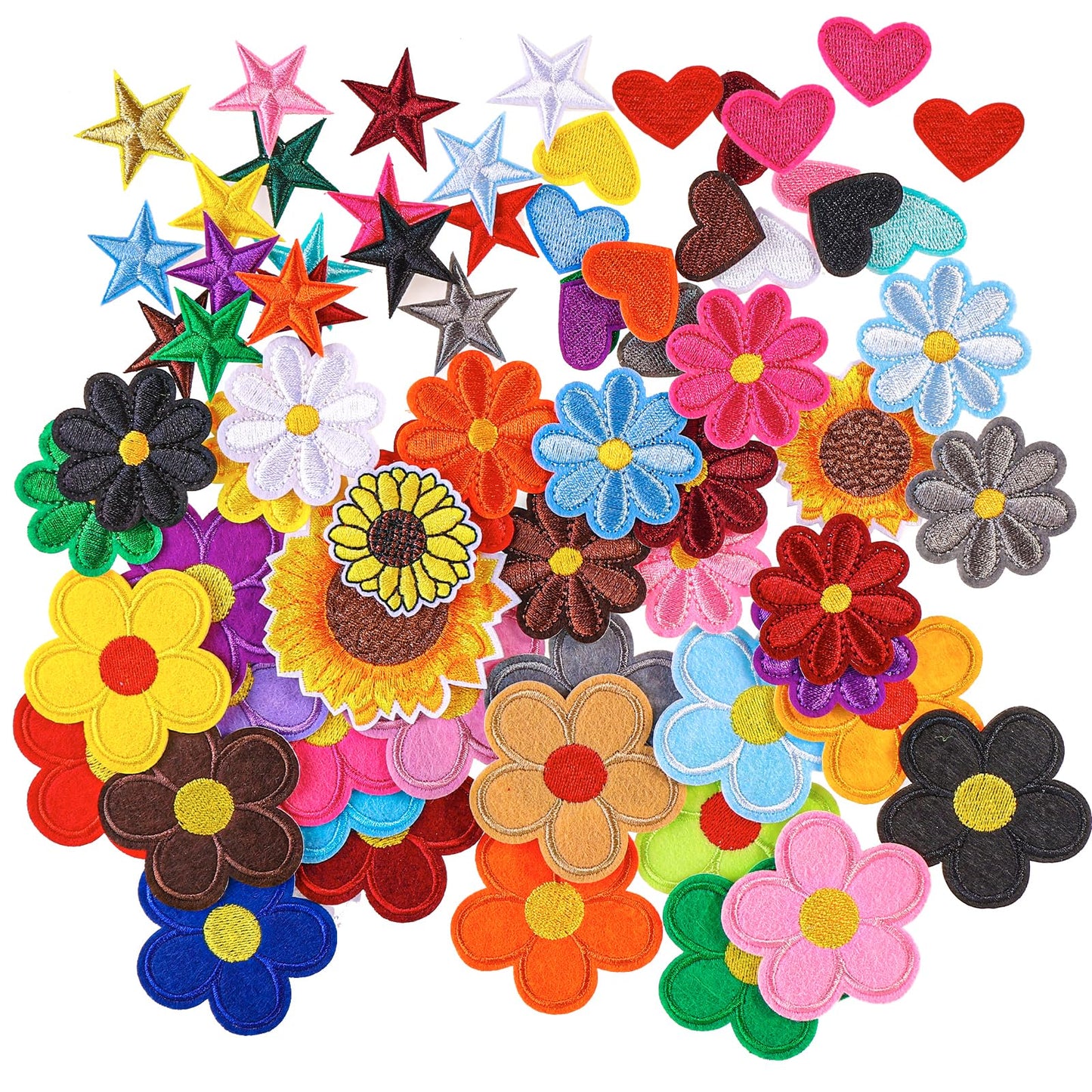 70 Pcs Embroidered Iron on Patches for Clothing