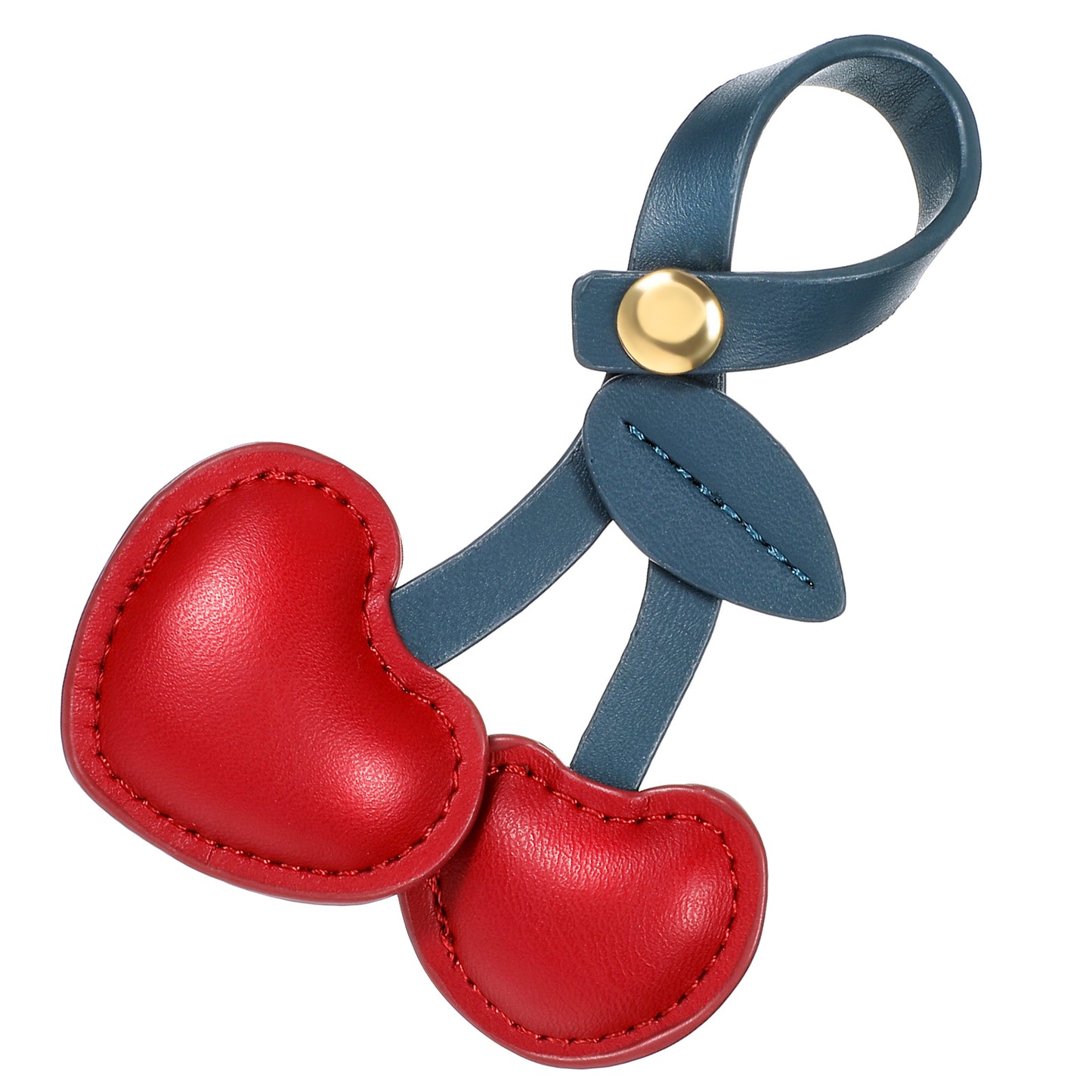 Telooco Cherry Bag Charm Cute Cherry Keychain for Women Cherry Charm for Purse Bag Handbags Accessories PU Cherry Key Charms