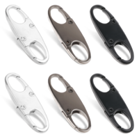 6Pcs Zipper Lock, Zipper Clips Anti Theft, Zippers Pulls Replacement - Keep The Zippers Closed(Silver, Black, Briliant Black)